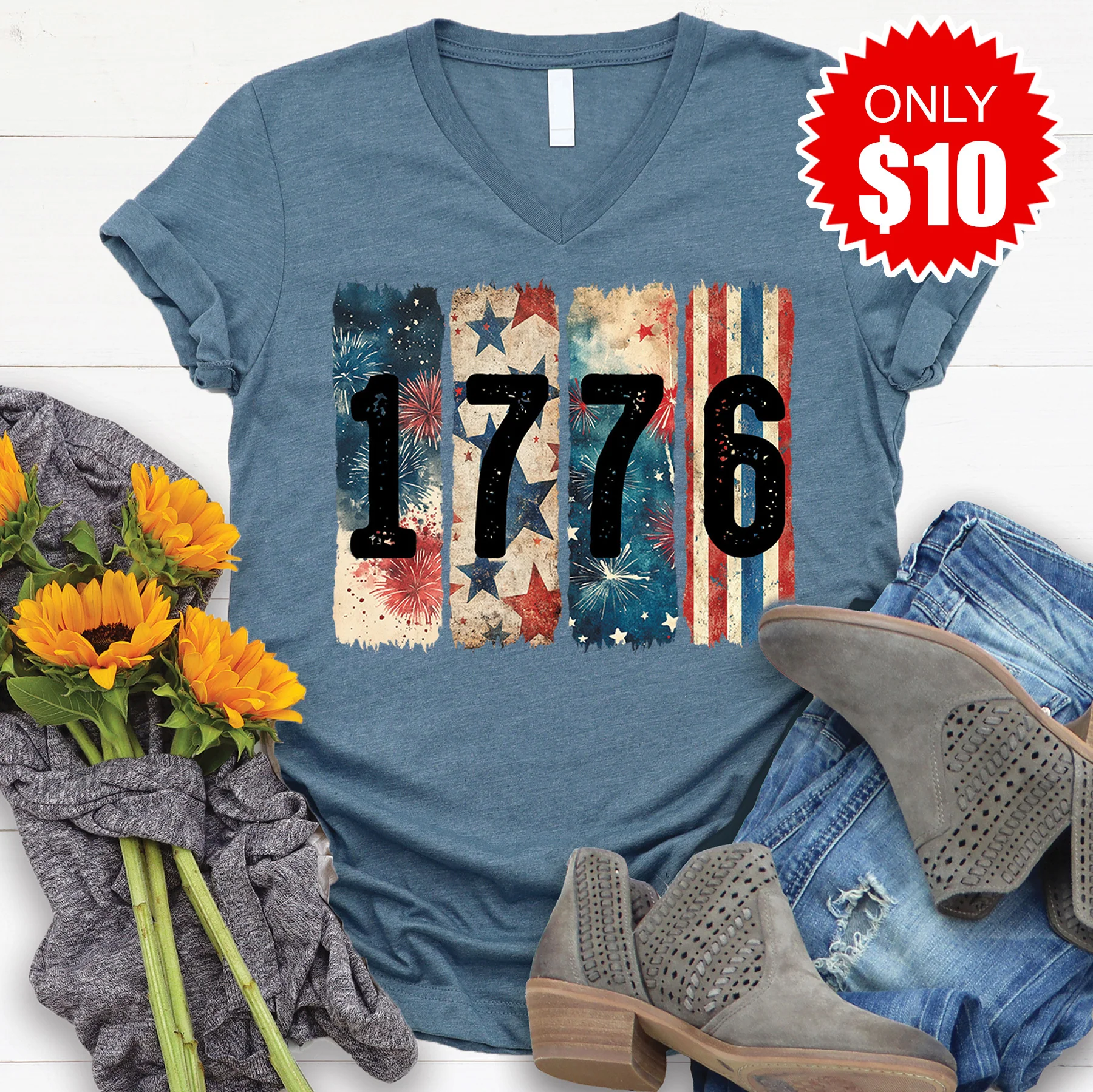 1776 V-Neck - 10
