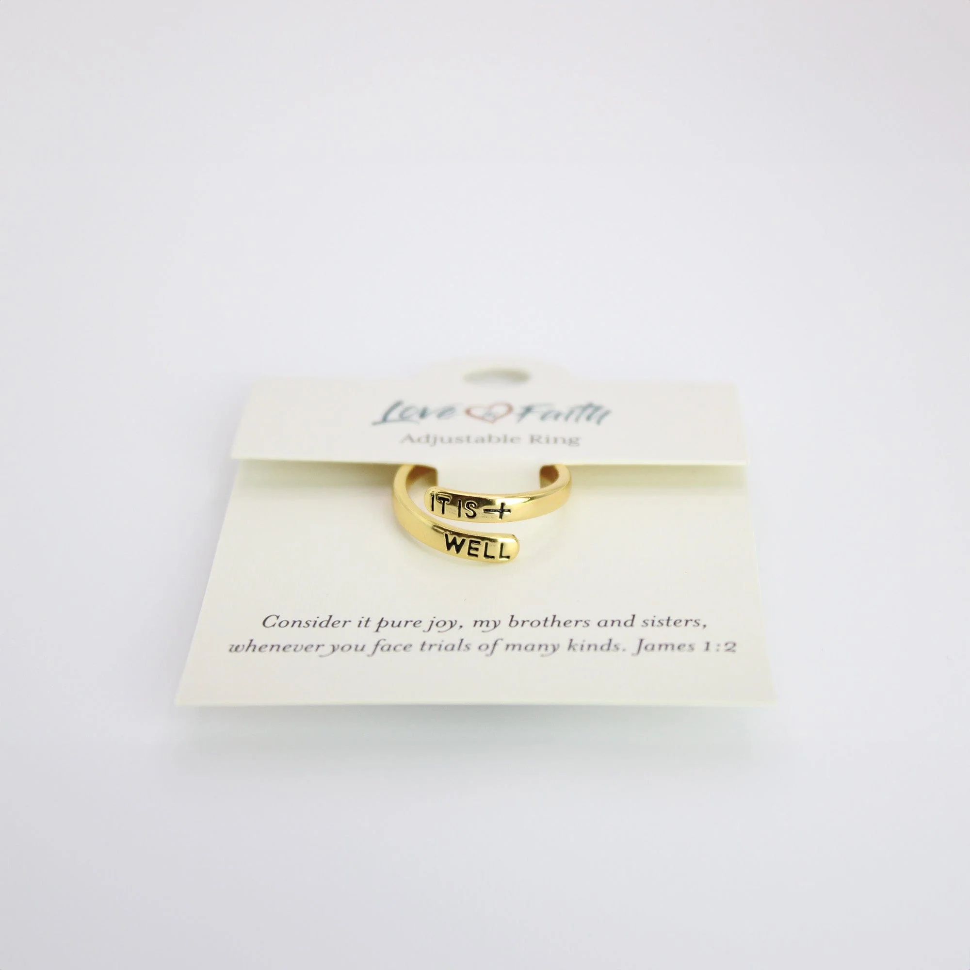 Adjustable Gold & Platinum Brass Rings - Image 5