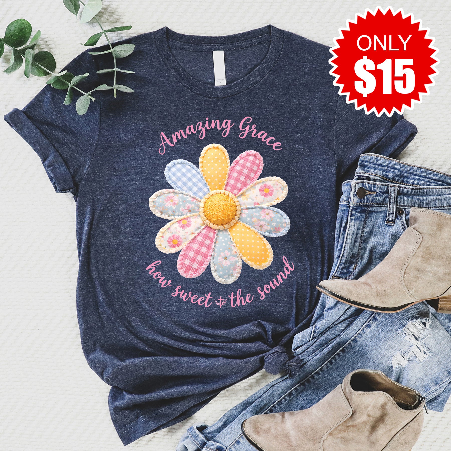 Amazing Grace Flower Tee - 15
