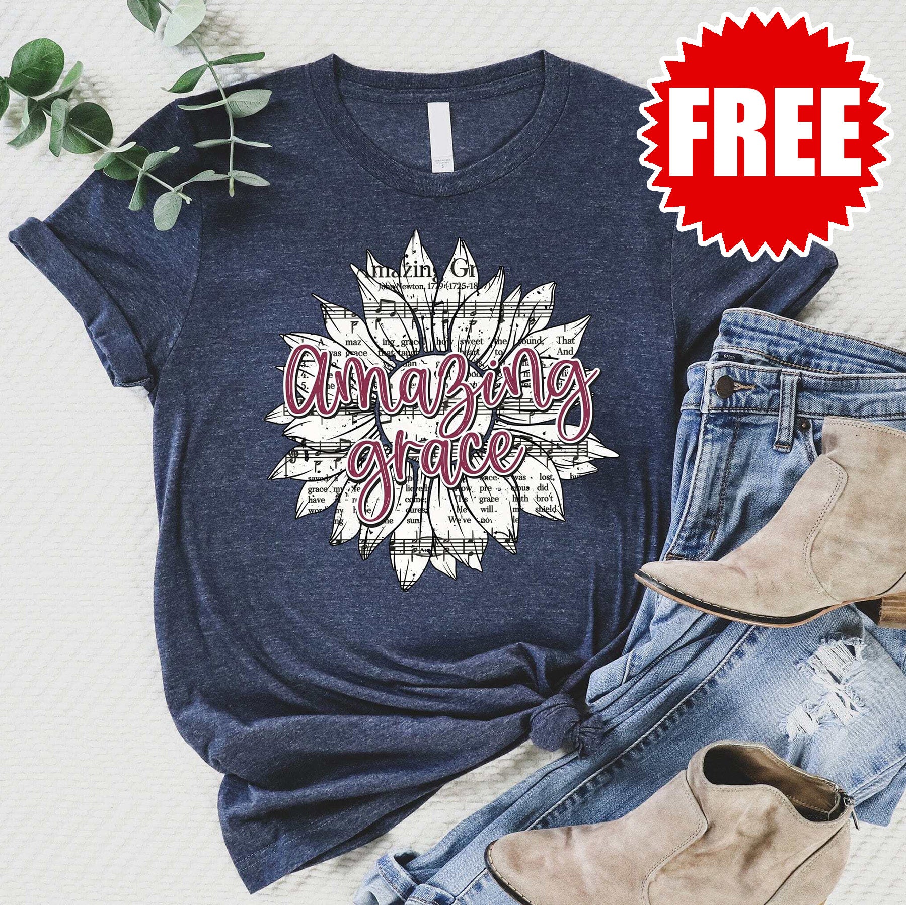 Amazing Grace Sunflower Tee - 0