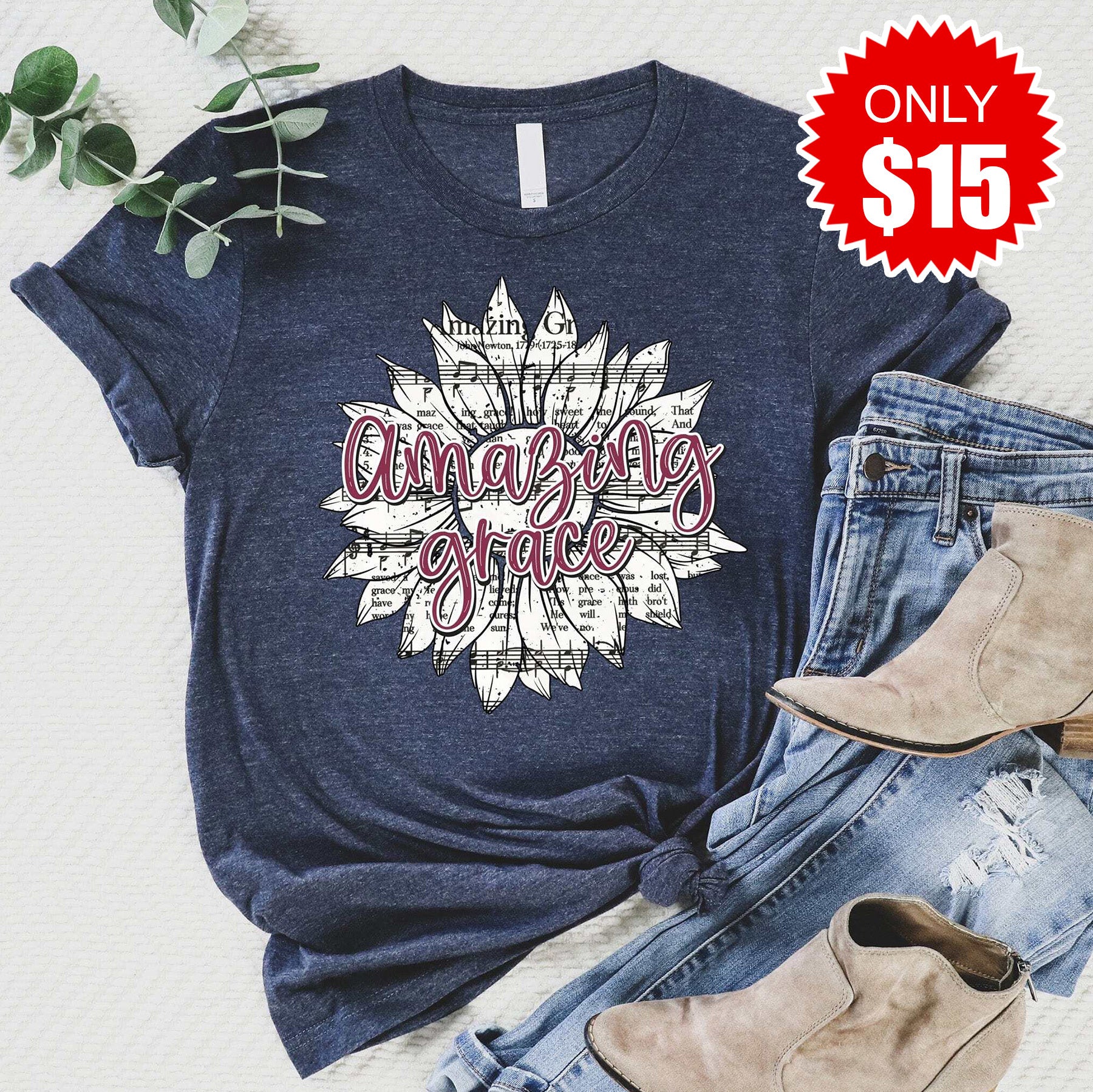 Amazing Grace Sunflower Tee - 15