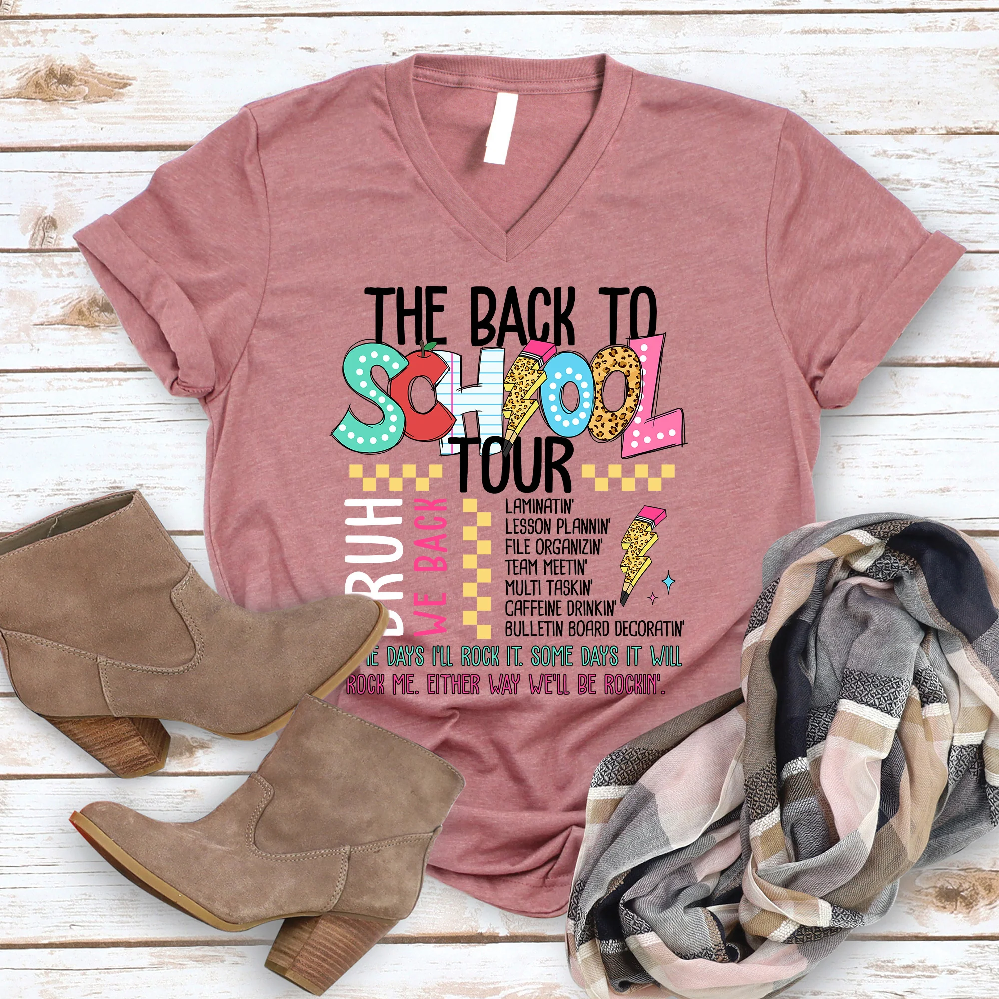 Back to School Tour V-Neck - Image 2