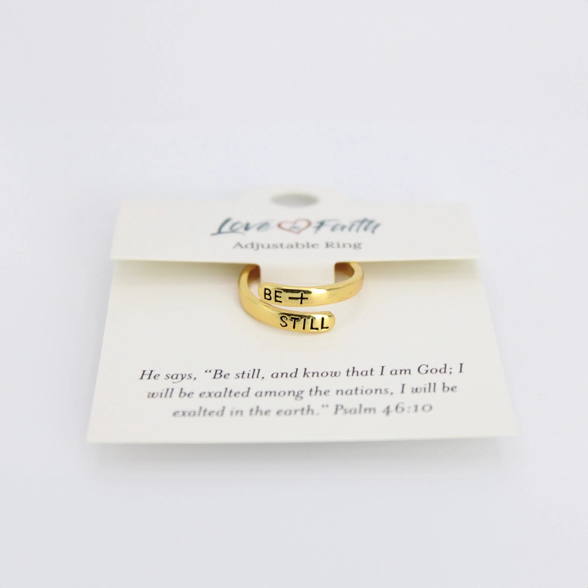 Be Still Gold Plated Brass Ring - Image 2