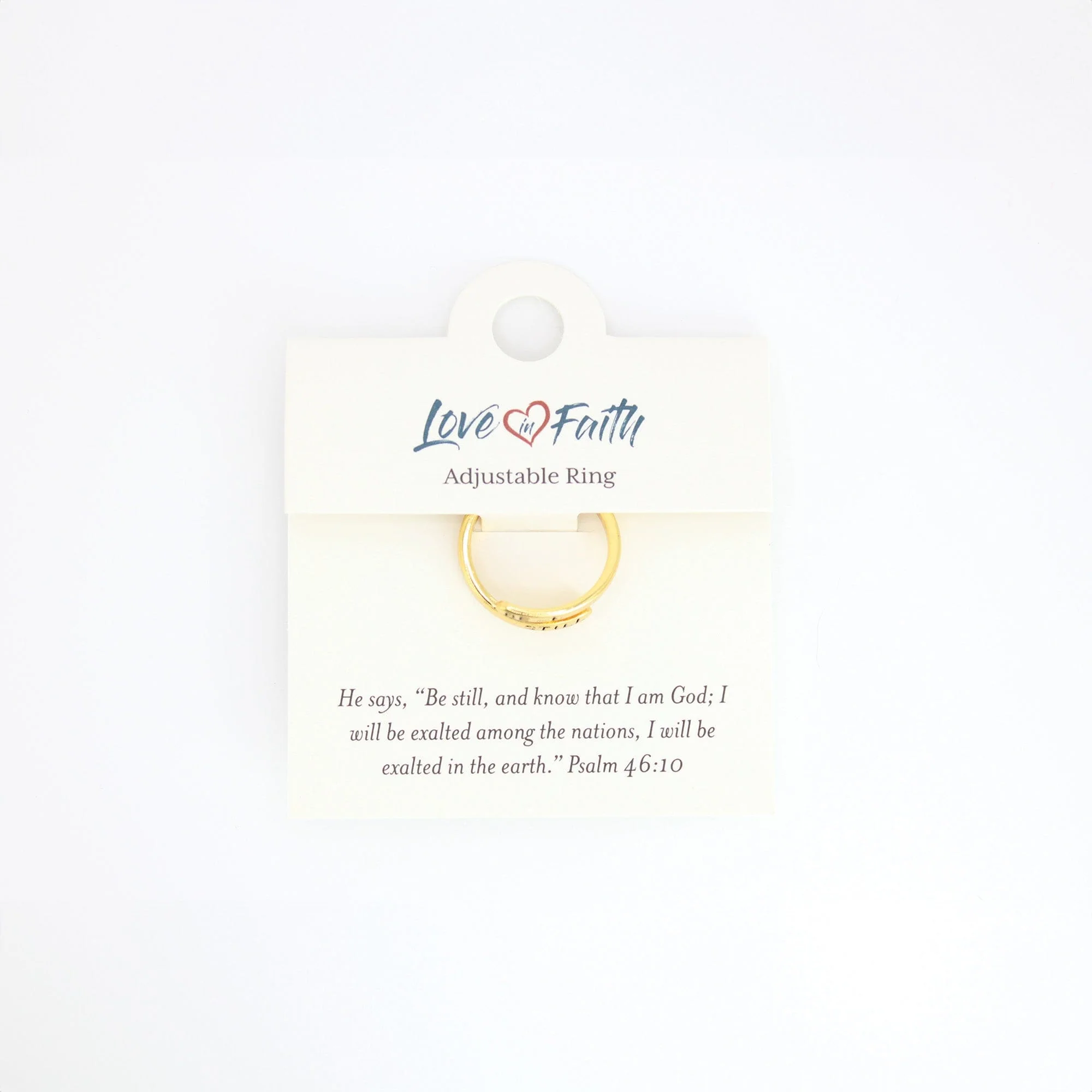 Be Still Gold Plated Brass Ring - Image 3