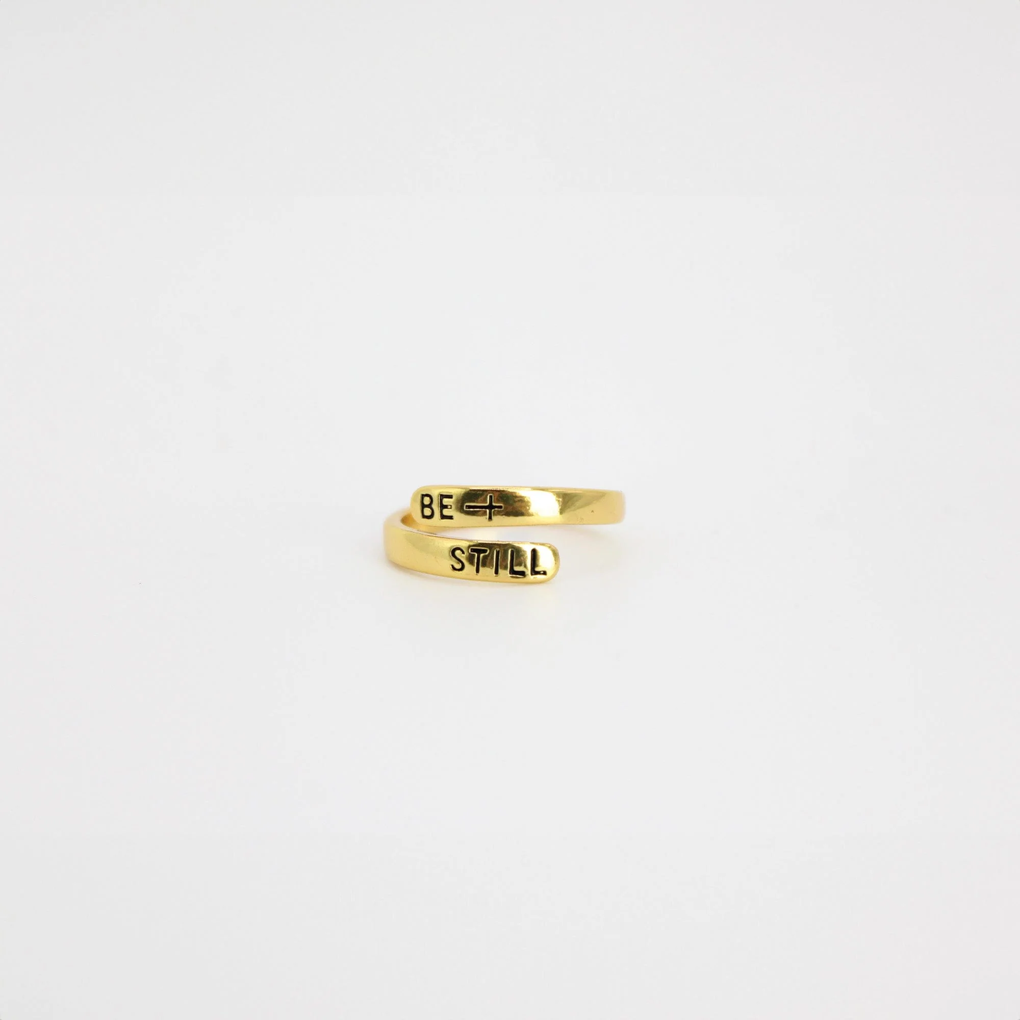 Be Still Gold Plated Brass Ring - Image 4