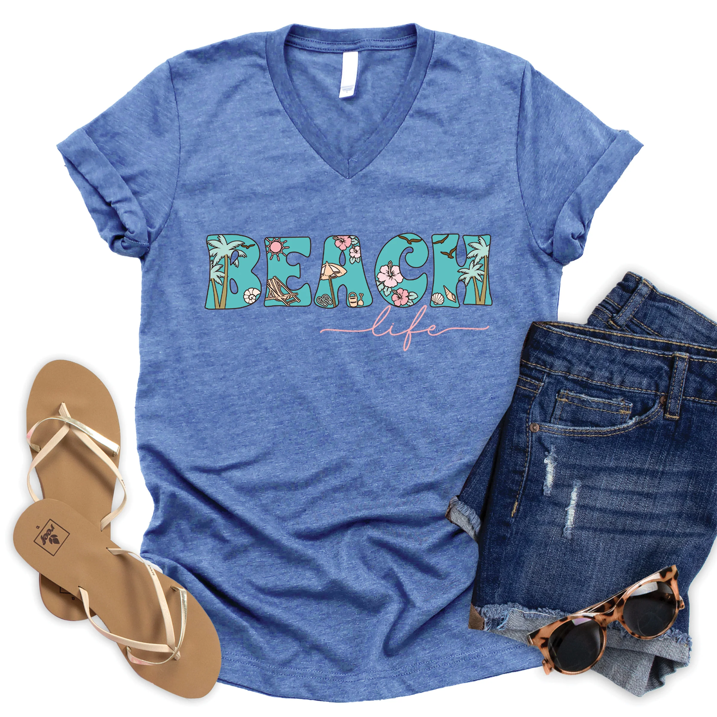 Beach Life V-Neck - Image 2