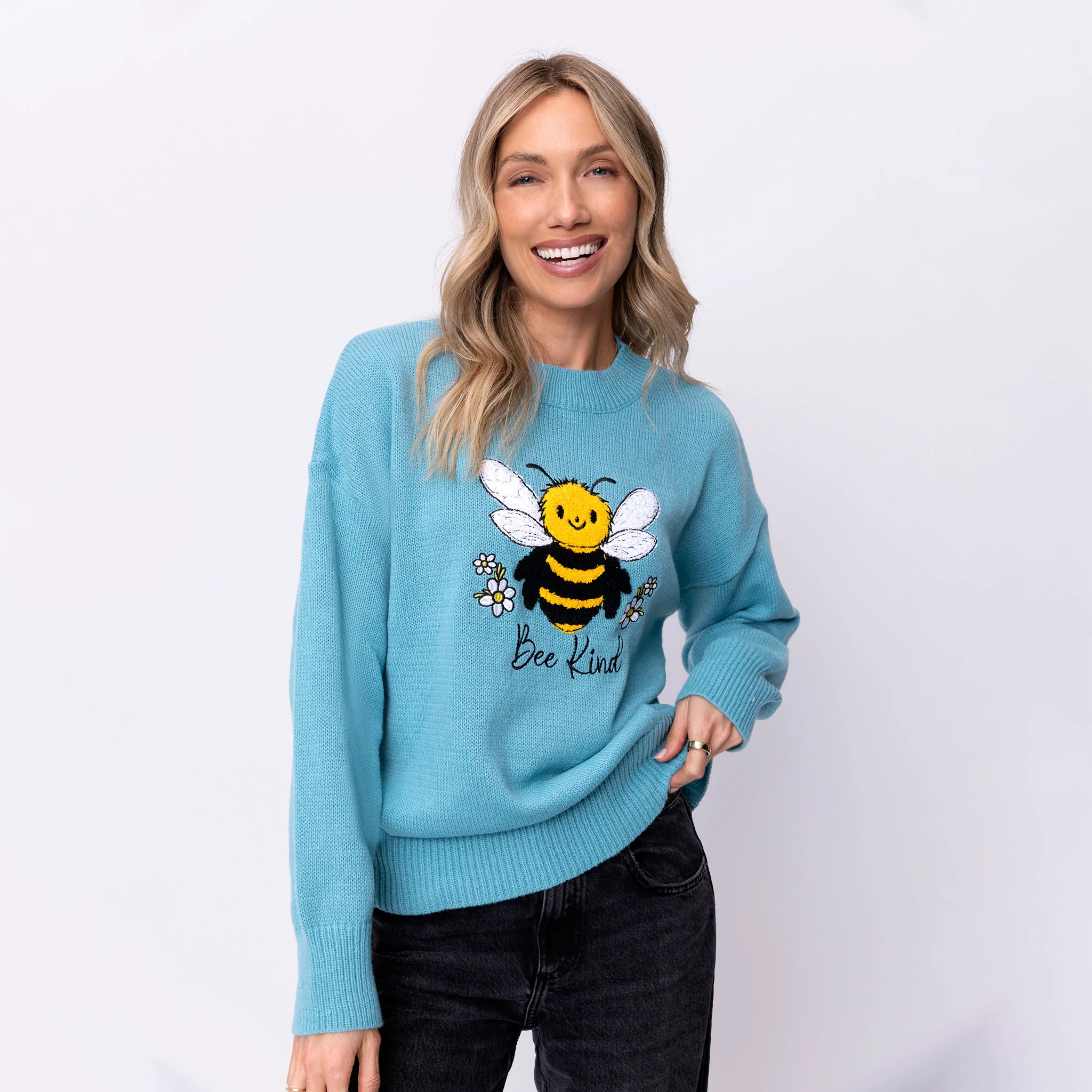 Embellished Bee Kind Embellished Sweater