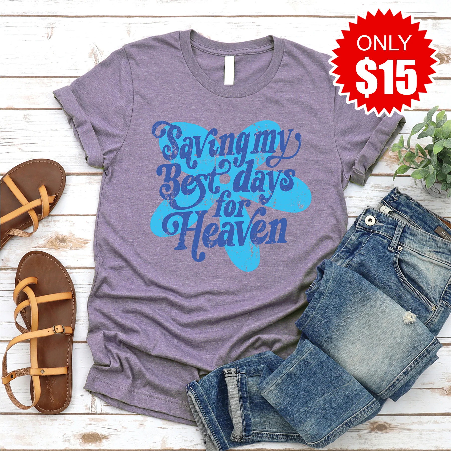 Best Days Tee - Heather Deep Purple - 15