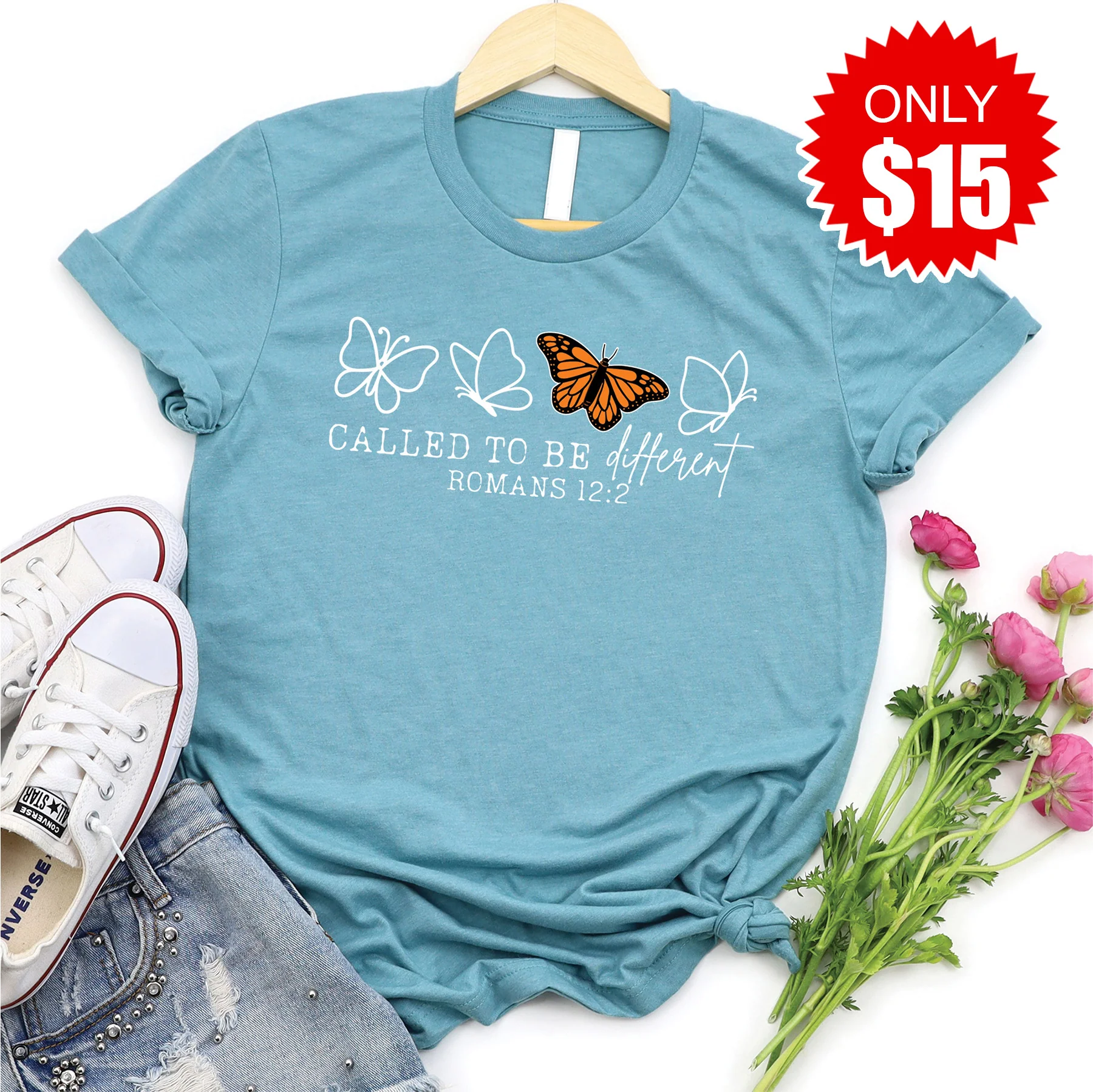 Called to be Different Tee - Heather Lagoon - 15