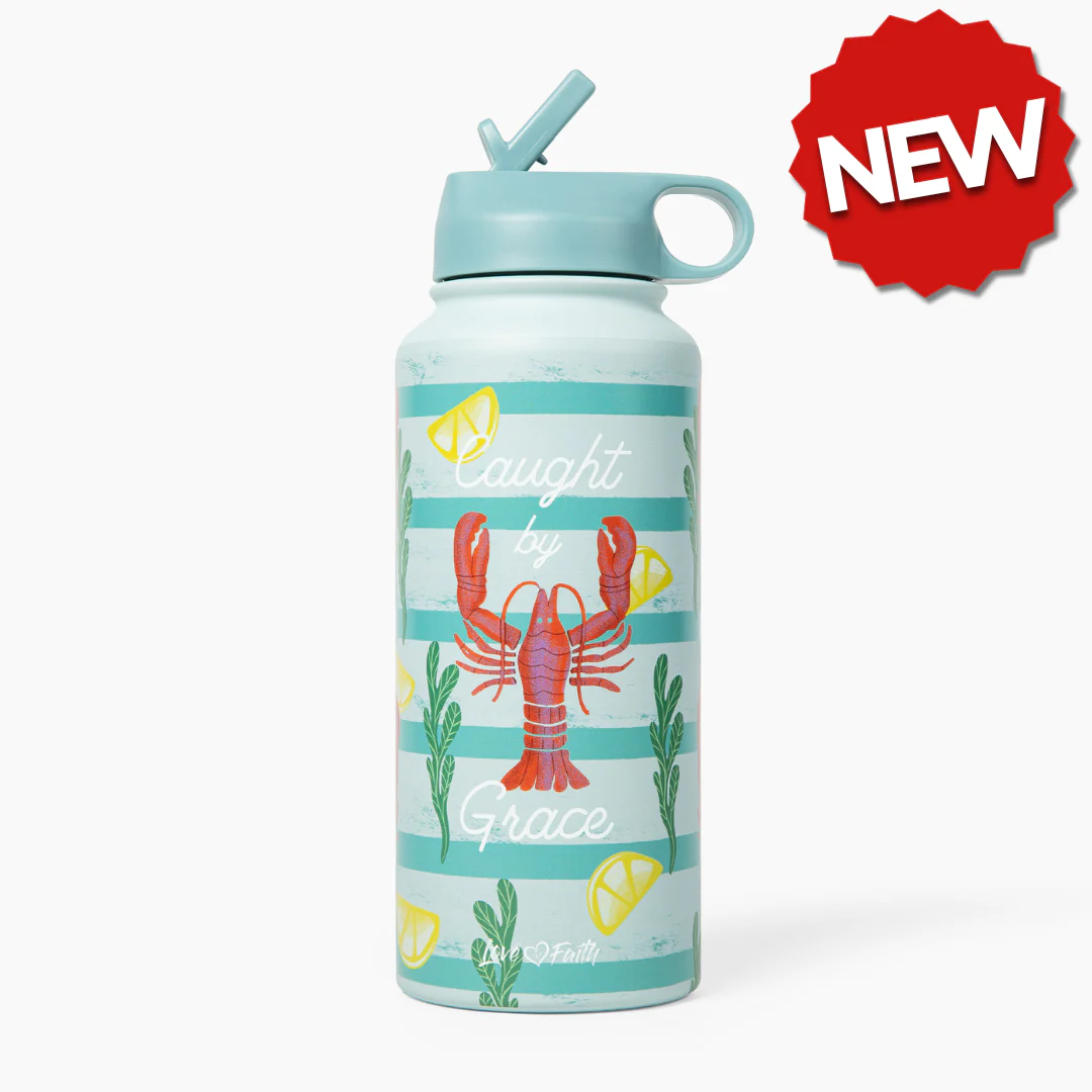 Caught by Grace Stainless Steel 32 oz Bottle