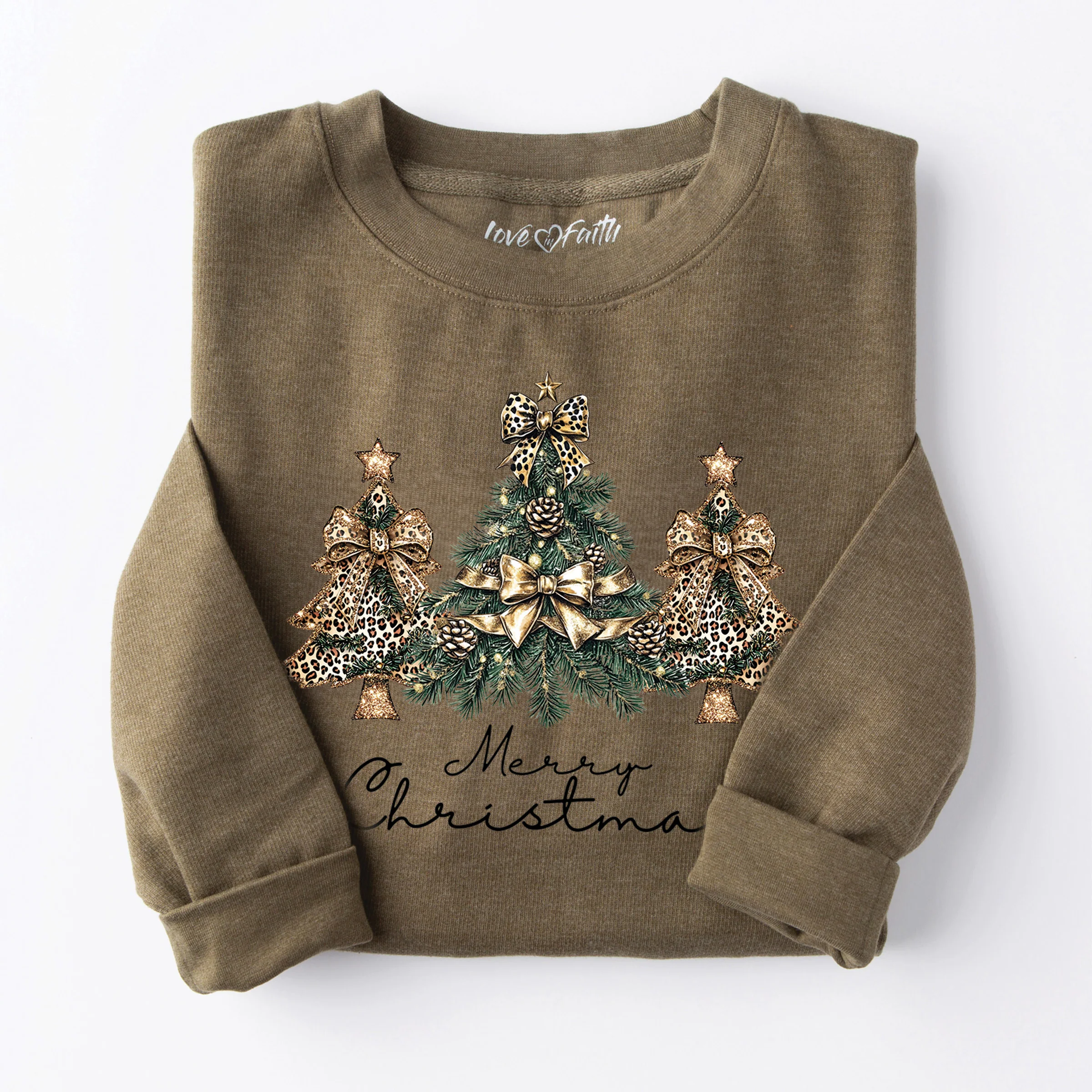 Christmas Tree Leopard Sweatshirt