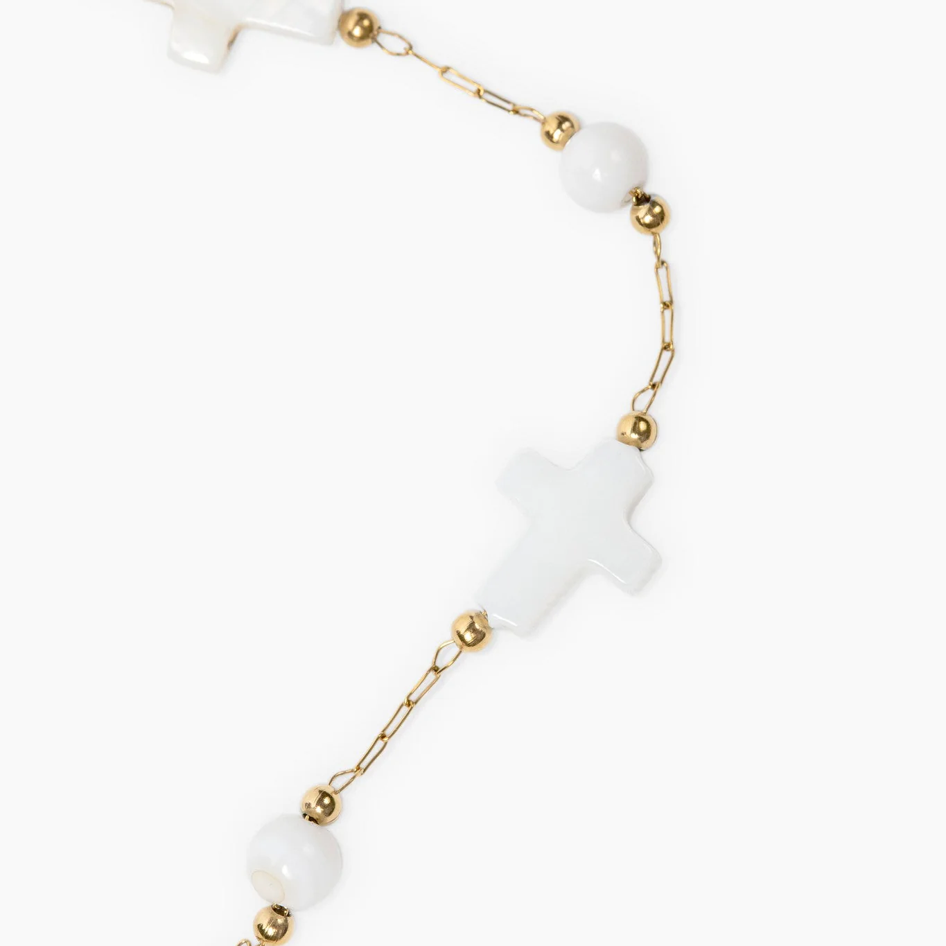 Crosses Gold Plated Brass Necklace - Image 3