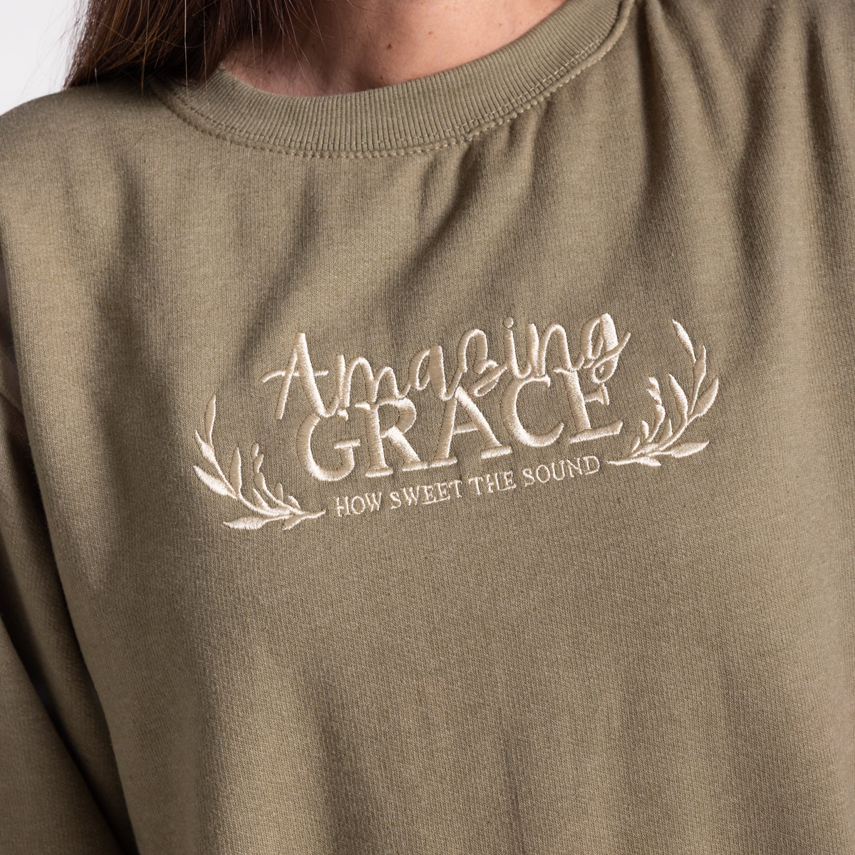 Embroidered Amazing Grace Sweatshirt - Image 4