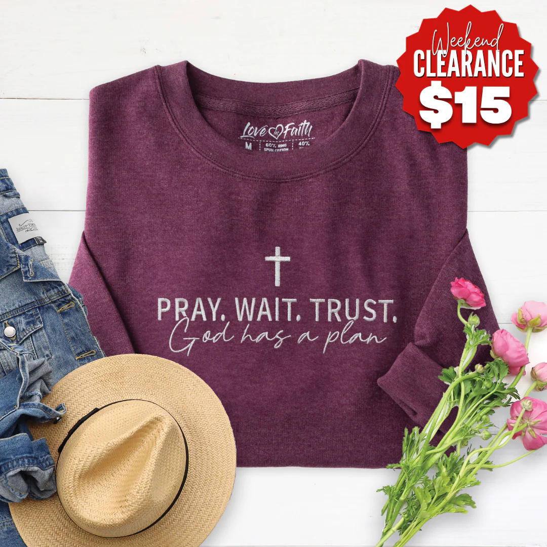 Embroidered God Has a Plan Sweatshirt