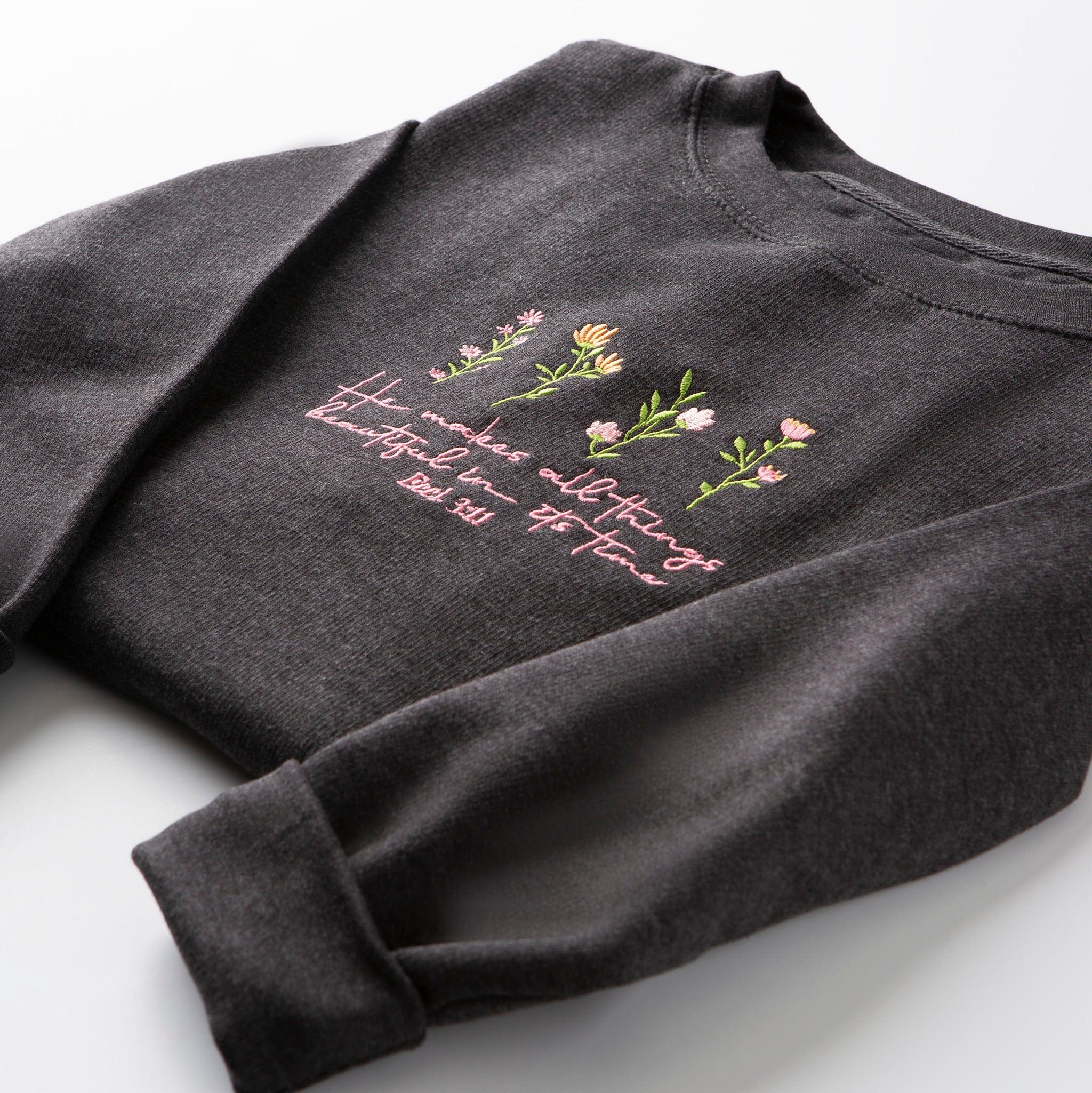 Embroidered He Makes All Things Beautiful Sweatshirt - Image 3