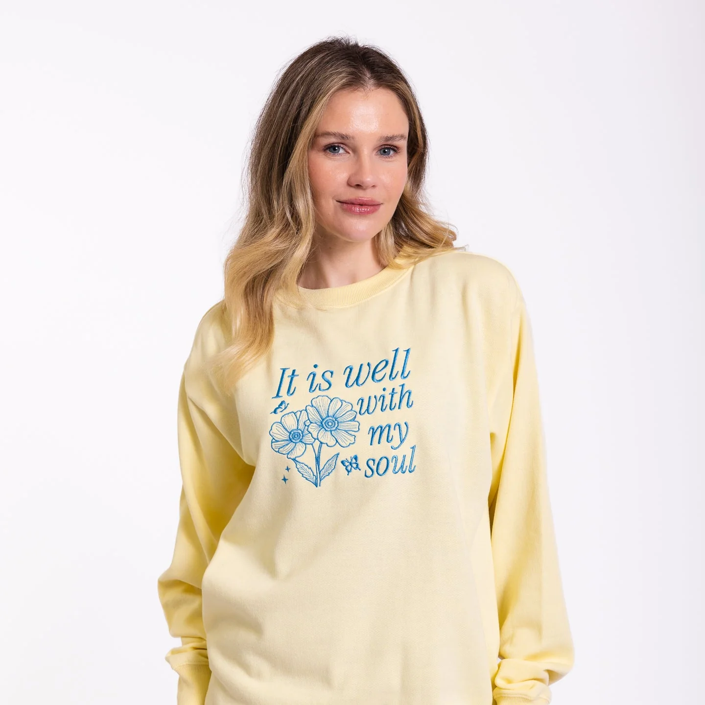 Embroidered It Is Well With My Soul Sweatshirt - Image 3