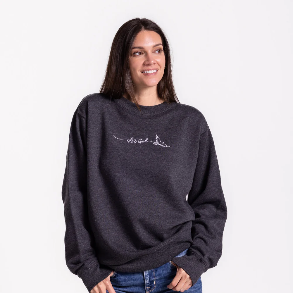 Embroidered Let God Sweatshirt - Image 3