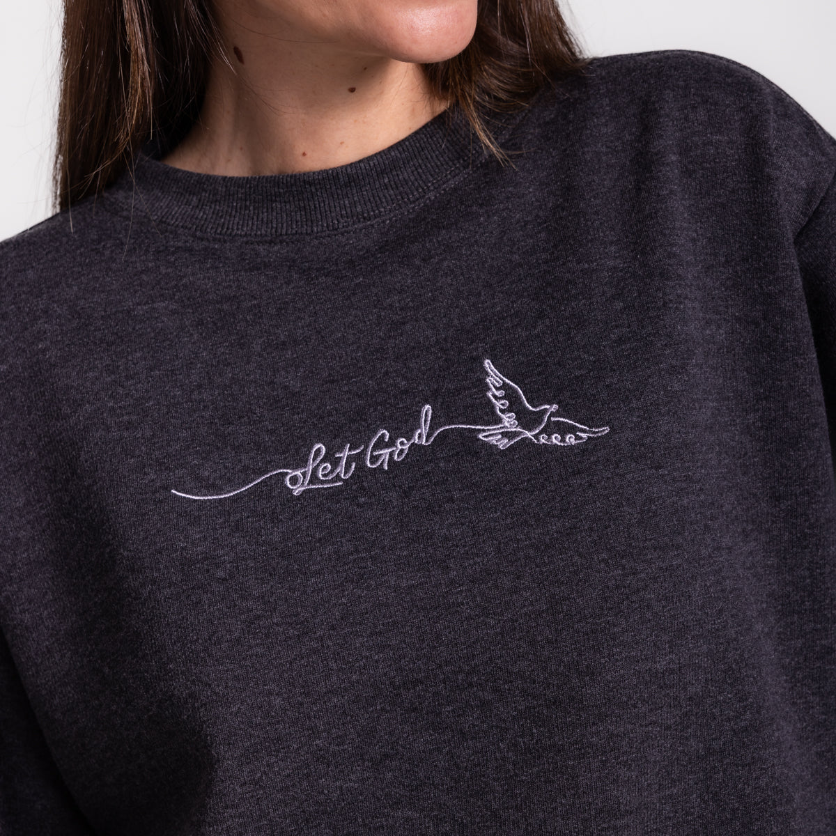 Embroidered Let God Sweatshirt - Image 4