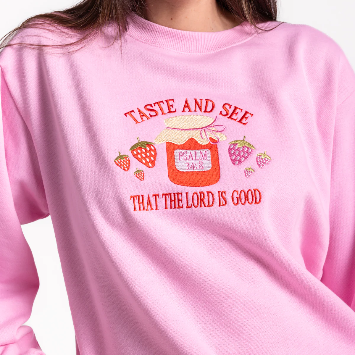 Embroidered Taste and See Sweatshirt - Image 3