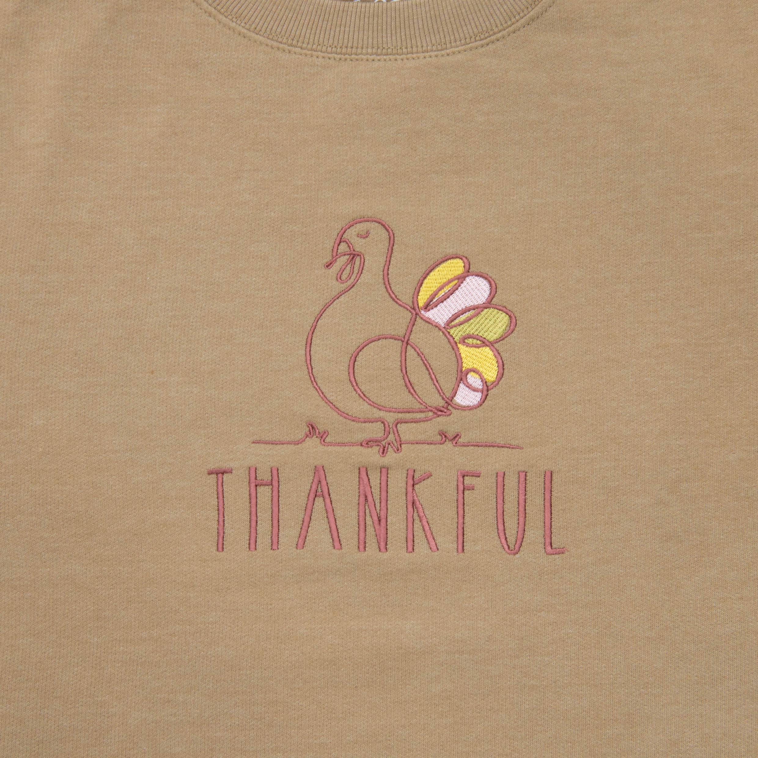 Embroidered Thankful Turkey Sweatshirt - 5 - Image 3