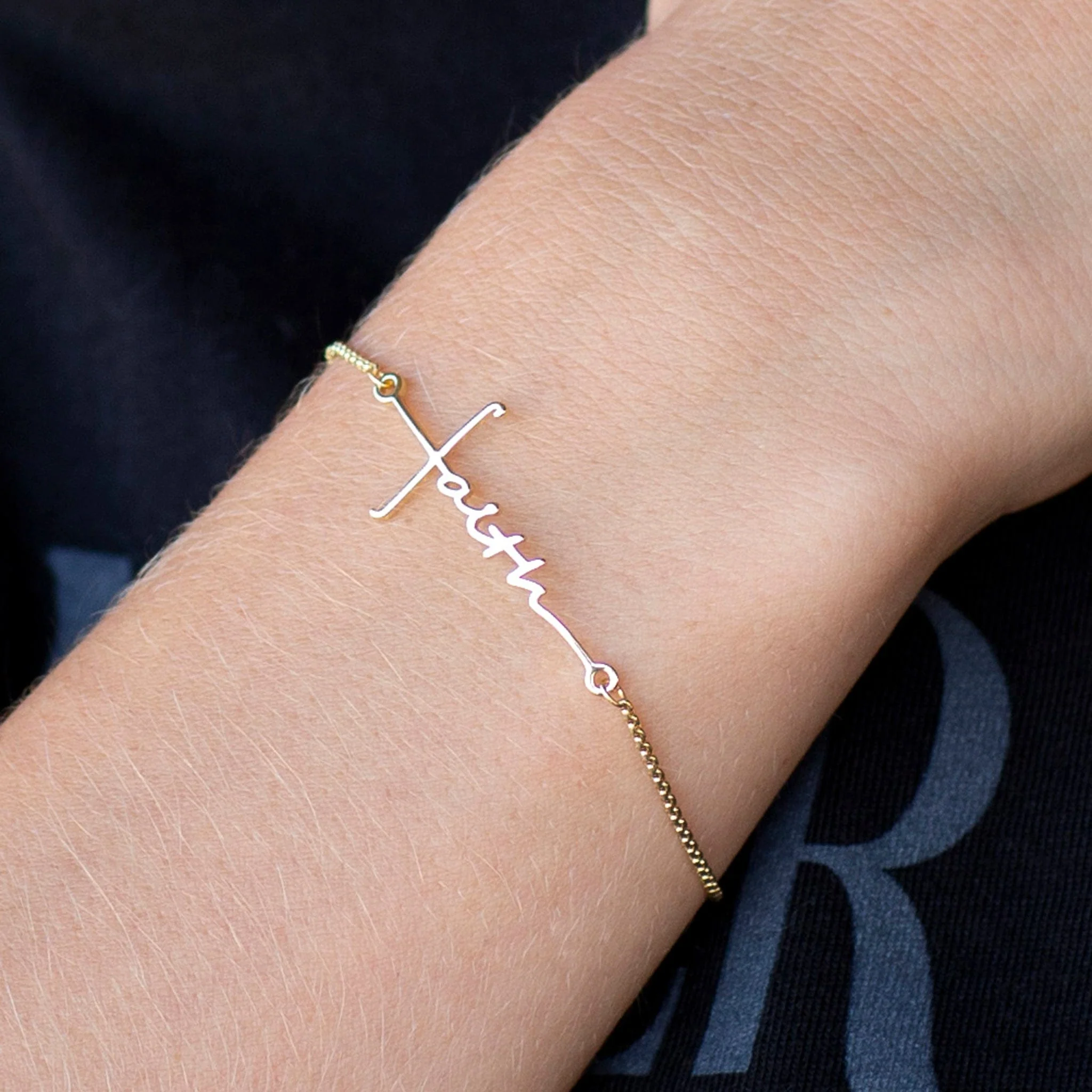 Faith Cross Slider Bracelet - Image 7