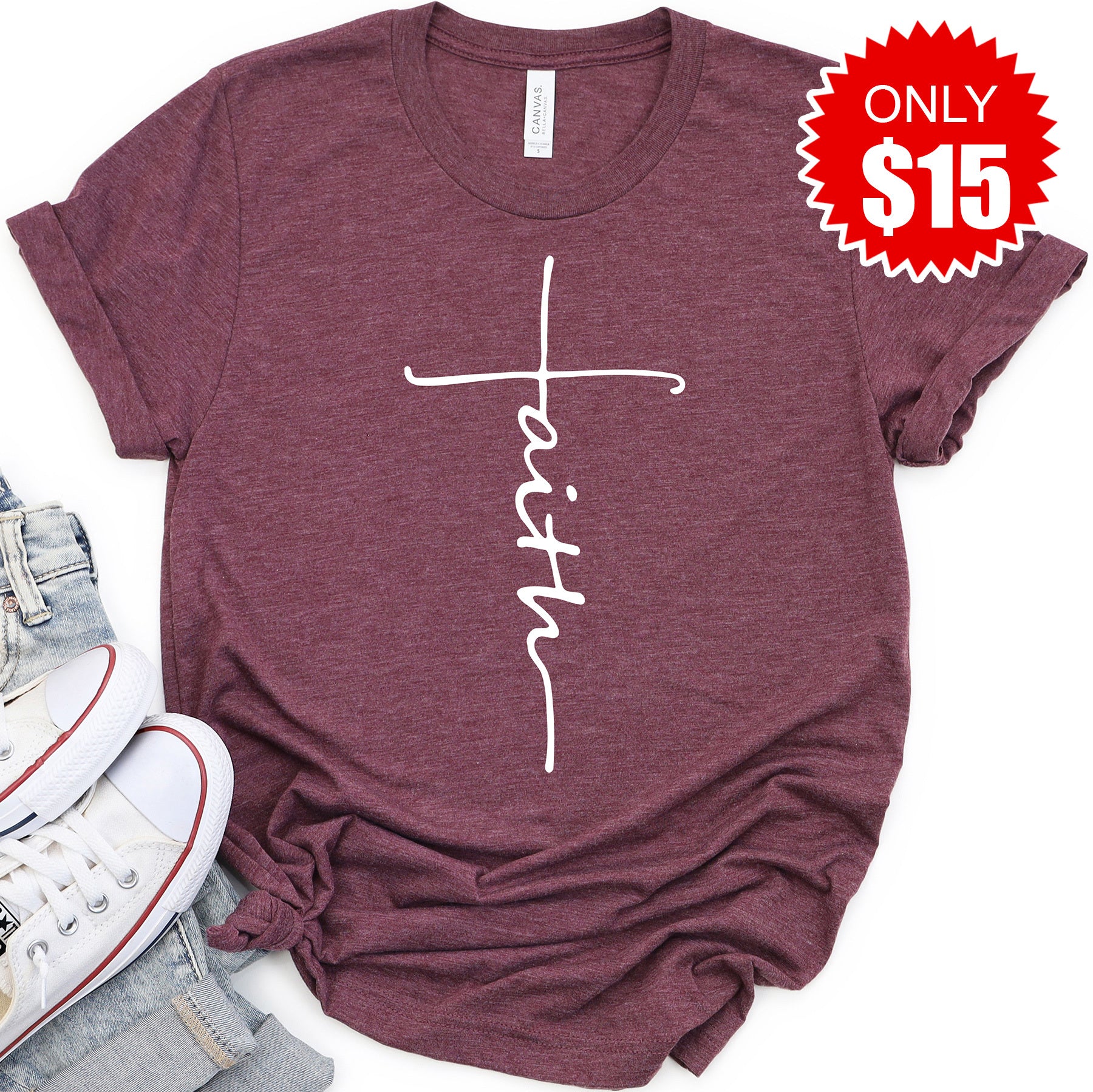 Faith Cross Tee - 15