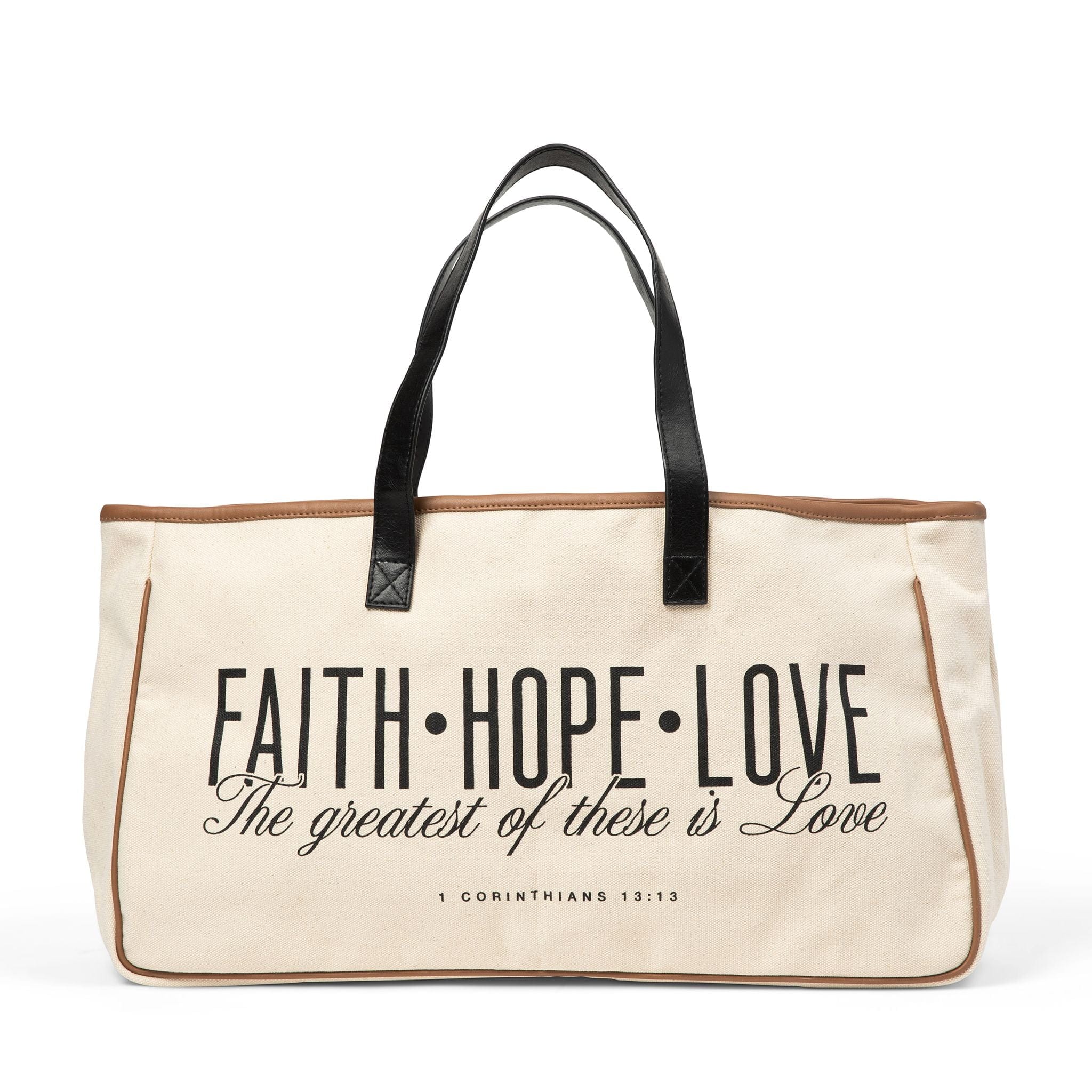 Faith Hope Love Canvas Tote Bag - Image 2