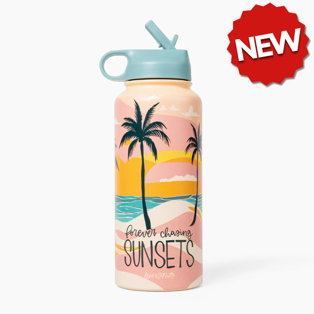 Forever Chasing Sunsets Stainless Steel 32 oz Bottle