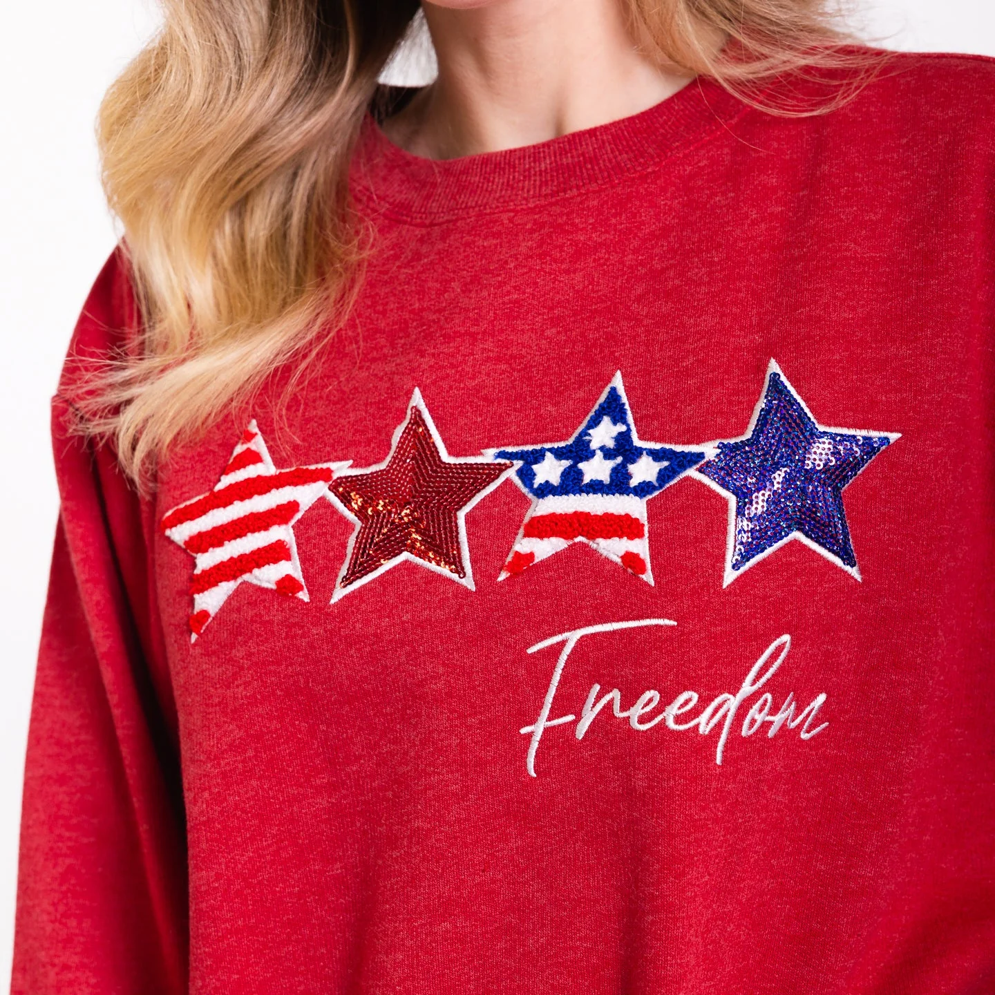 Embellished Freedom Crewneck Sweatshirt - Image 4