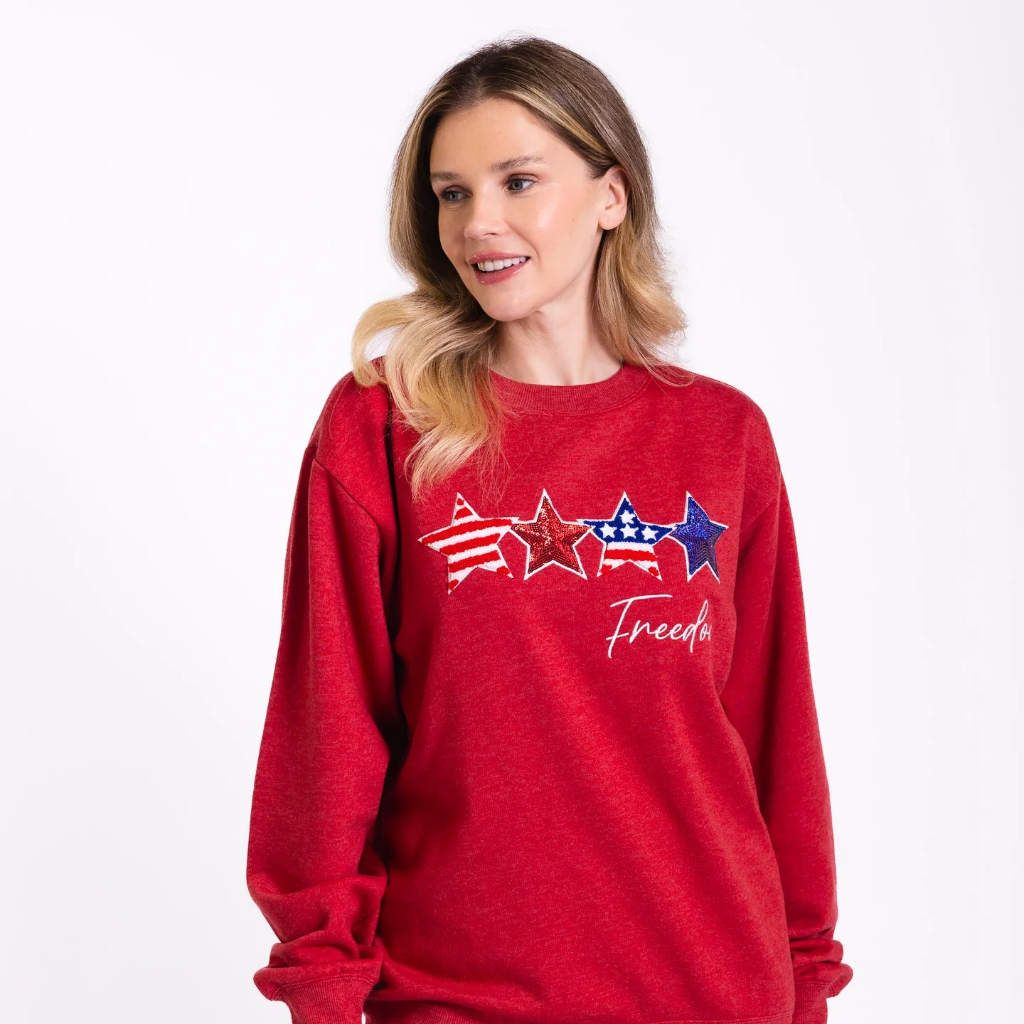 Embellished Freedom Crewneck Sweatshirt - Image 5