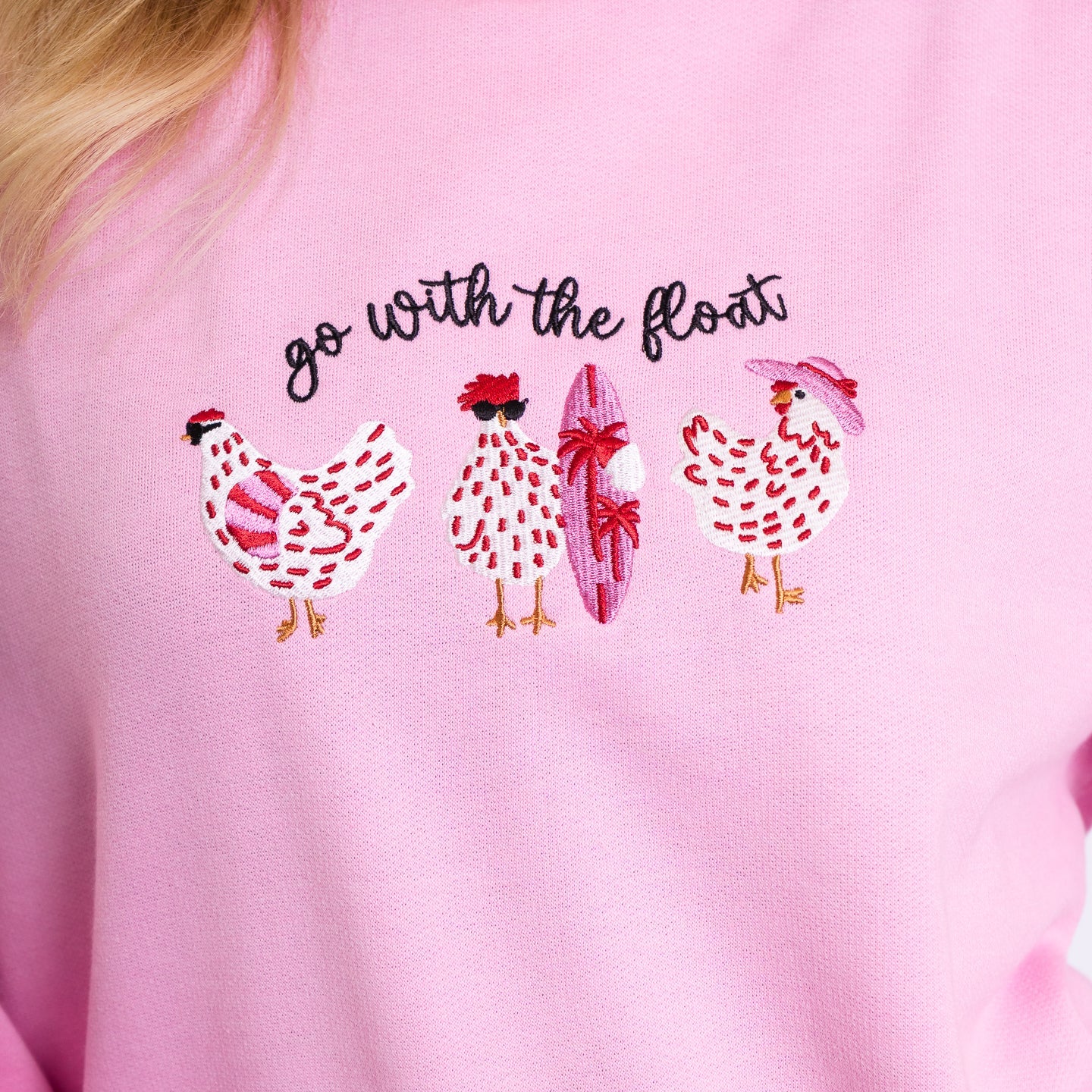Go With the Float Embroidered Crewneck Sweatshirt - Image 4