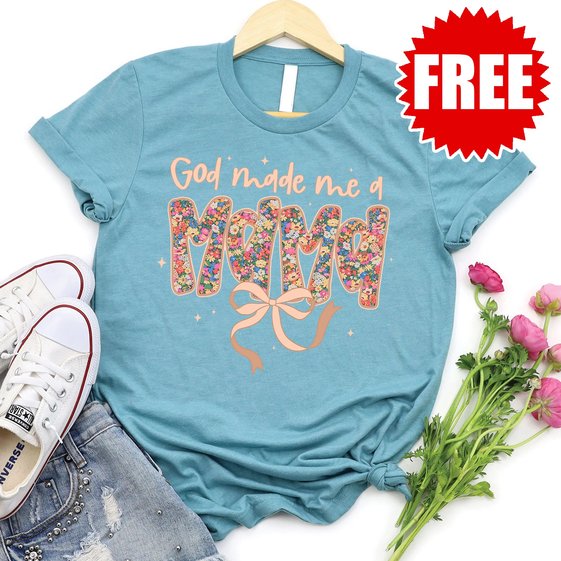 God Made Me a Mama Tee - 0