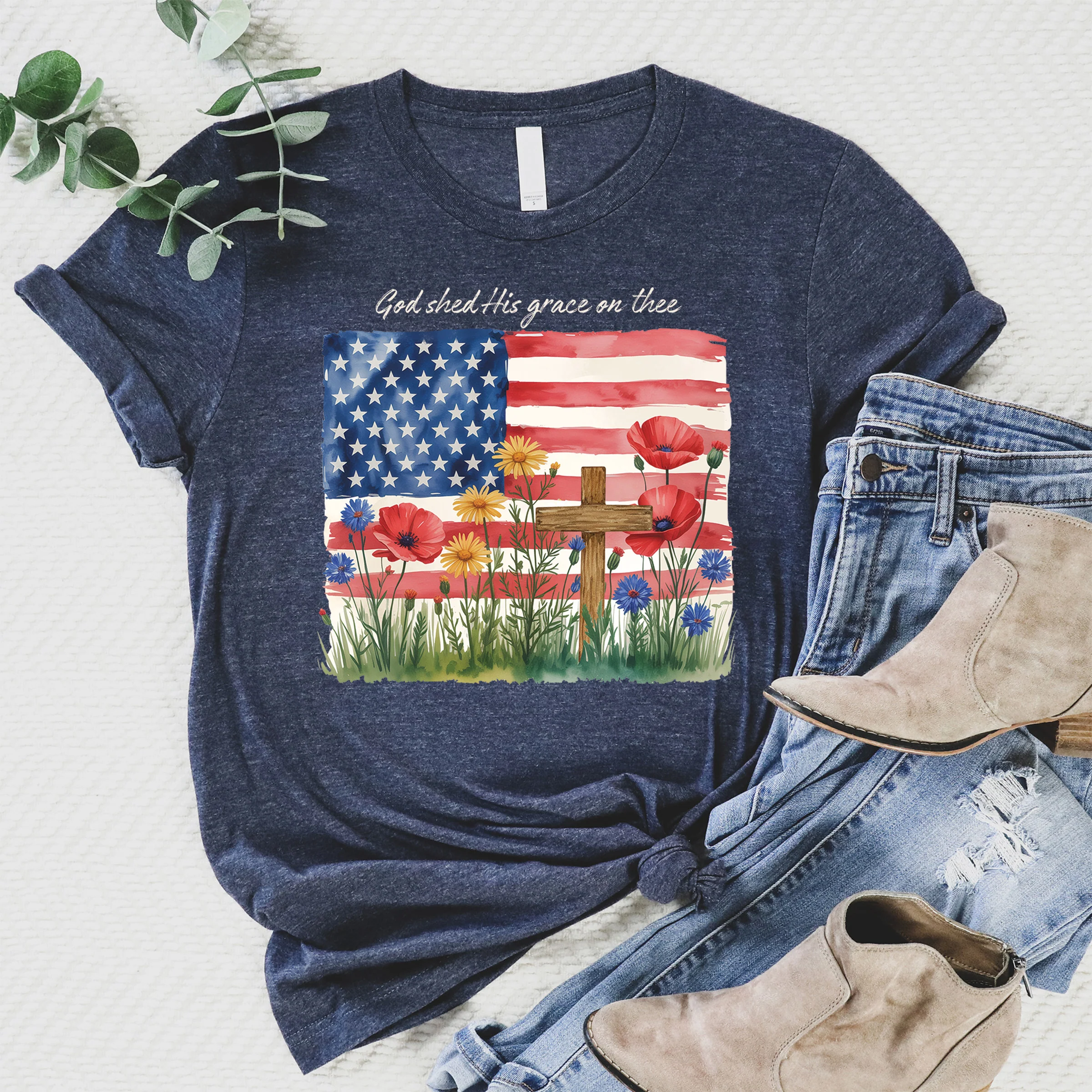God Shed His Grace Tee - Image 2