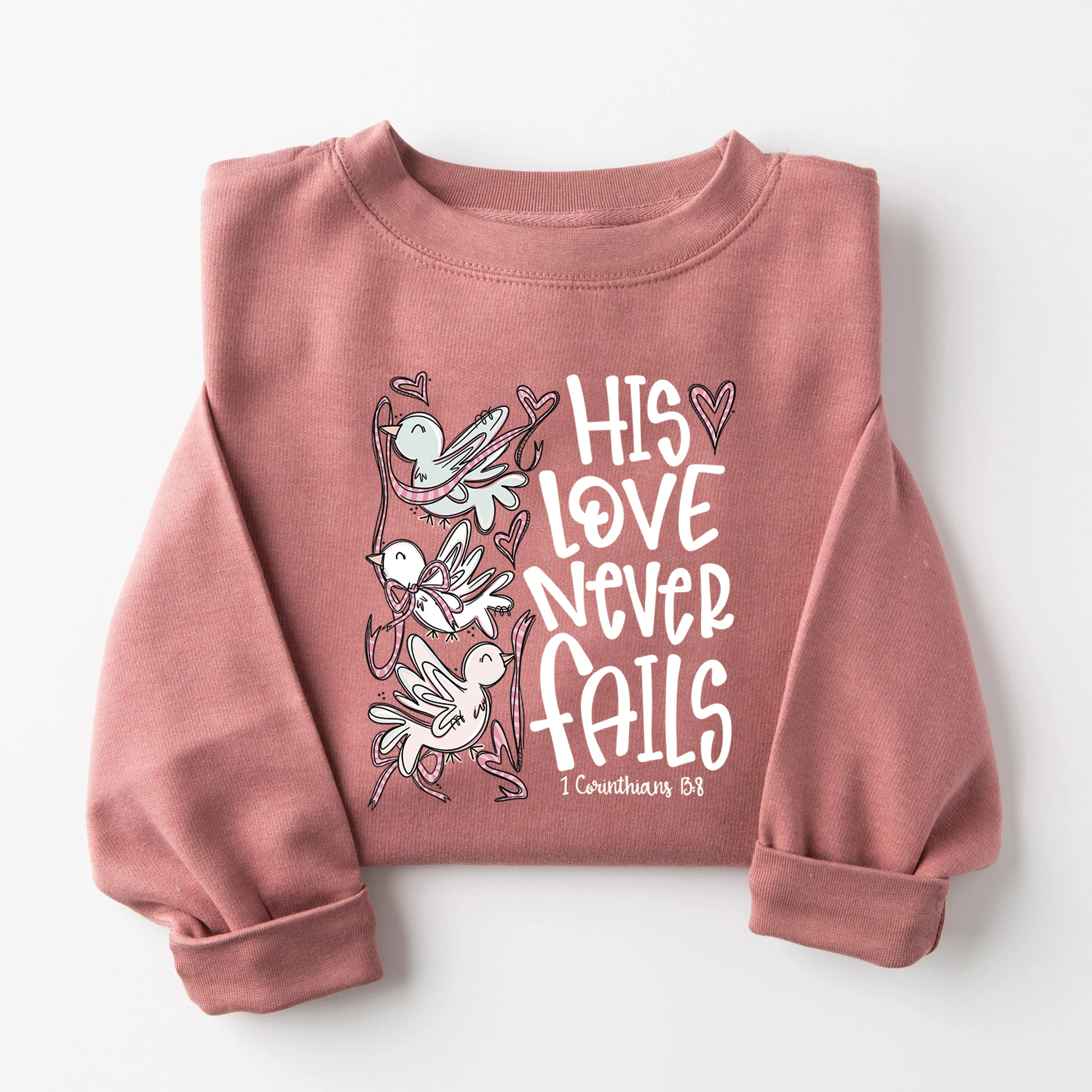 His Love Never Fails Sweatshirt - Image 2