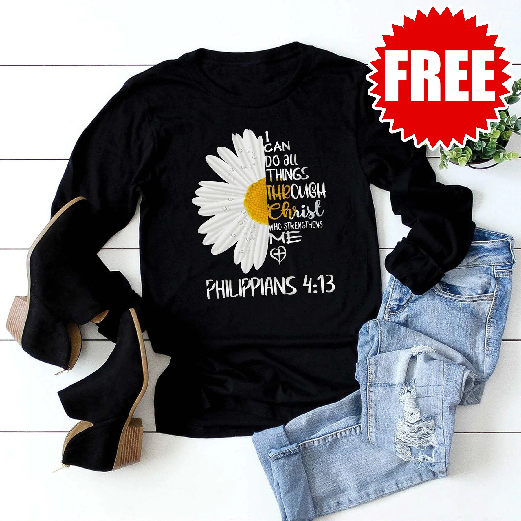 I Can Do All Things Daisy Long Sleeve - 0