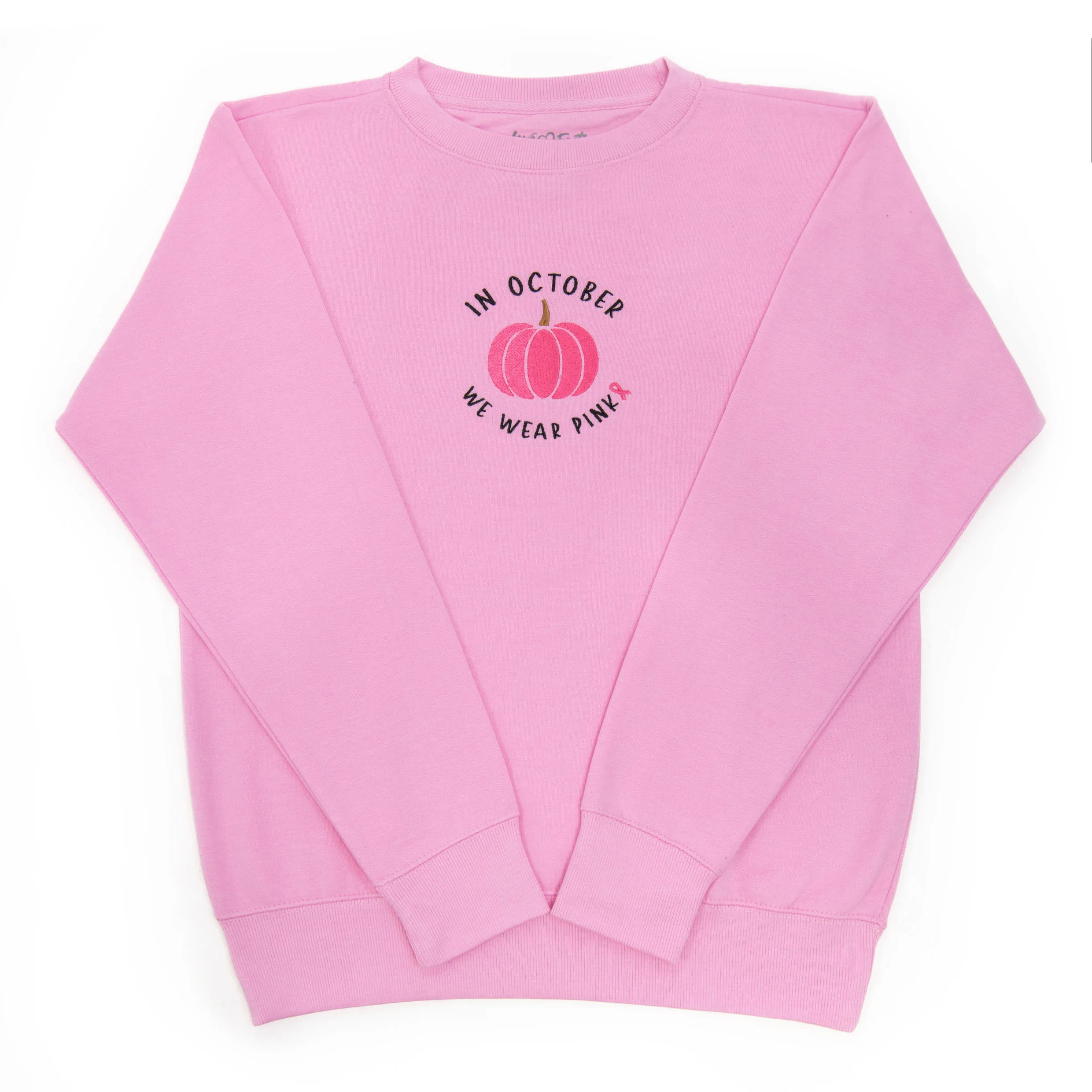 Embroidered In October We Wear Pink Sweatshirt - Image 2