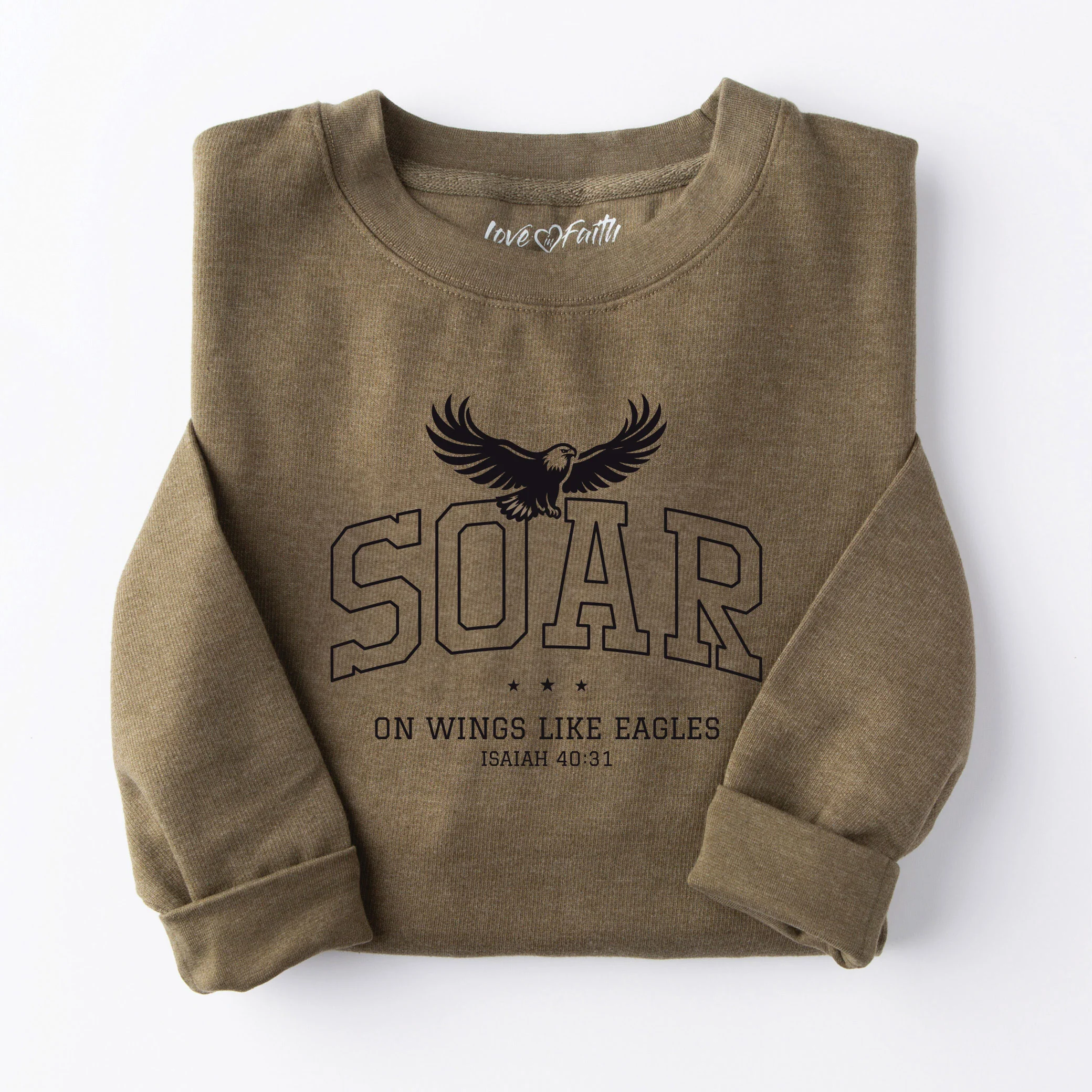 Isaiah 40:31 Embroidered Crewneck Sweatshirt