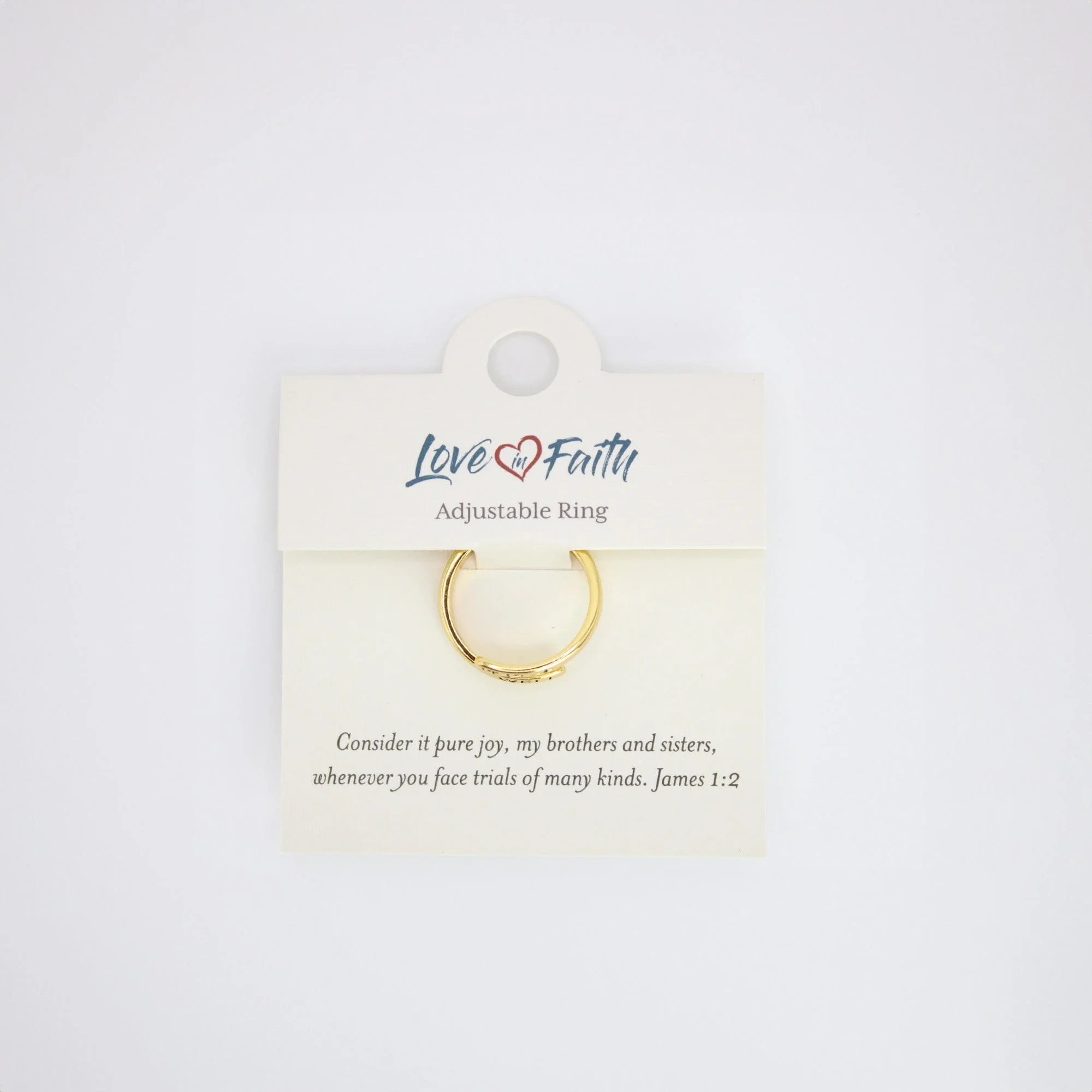 It is Well Gold Plated Brass Ring - Image 3