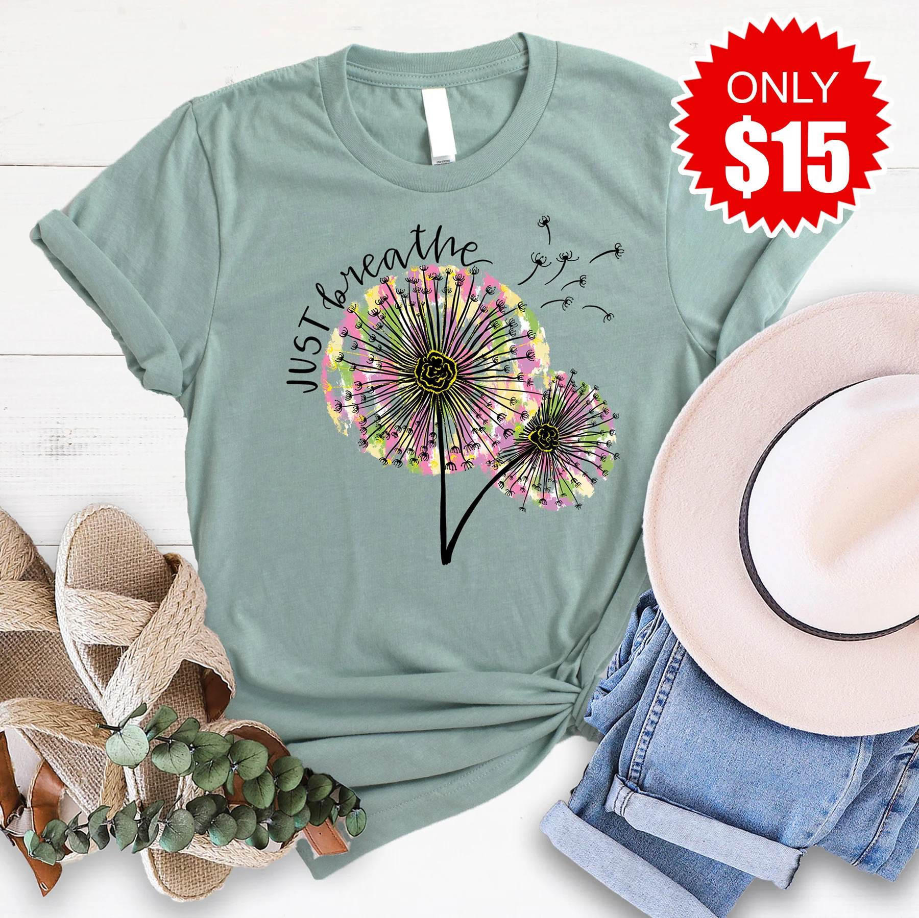 Just Breathe Tee - 15