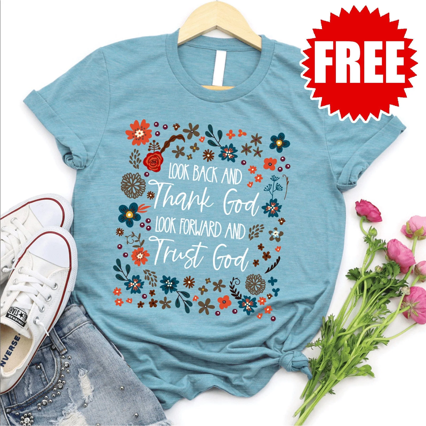 Look Back and Thank God Tee - 0