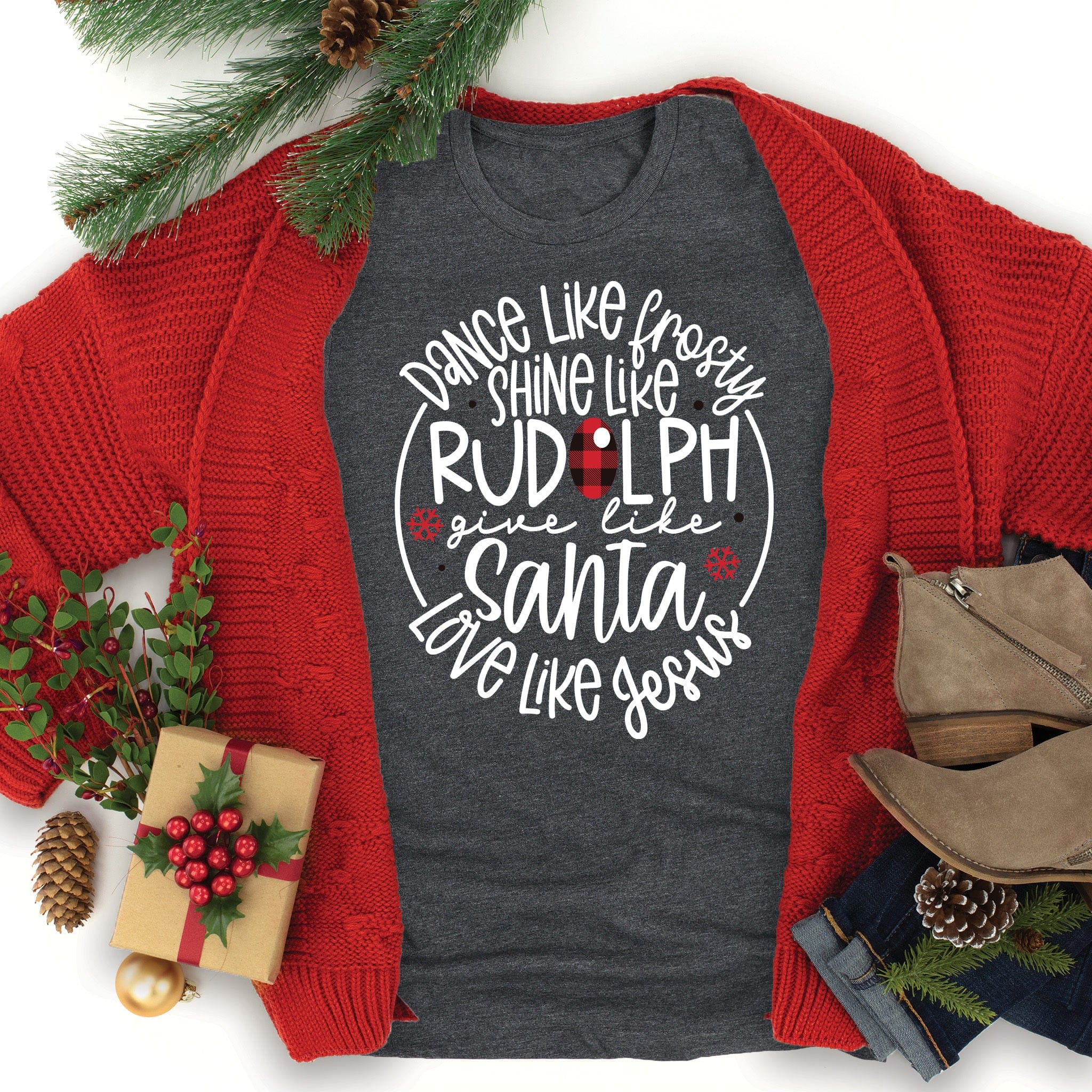 Love Like Jesus Christmas Tee - Image 2
