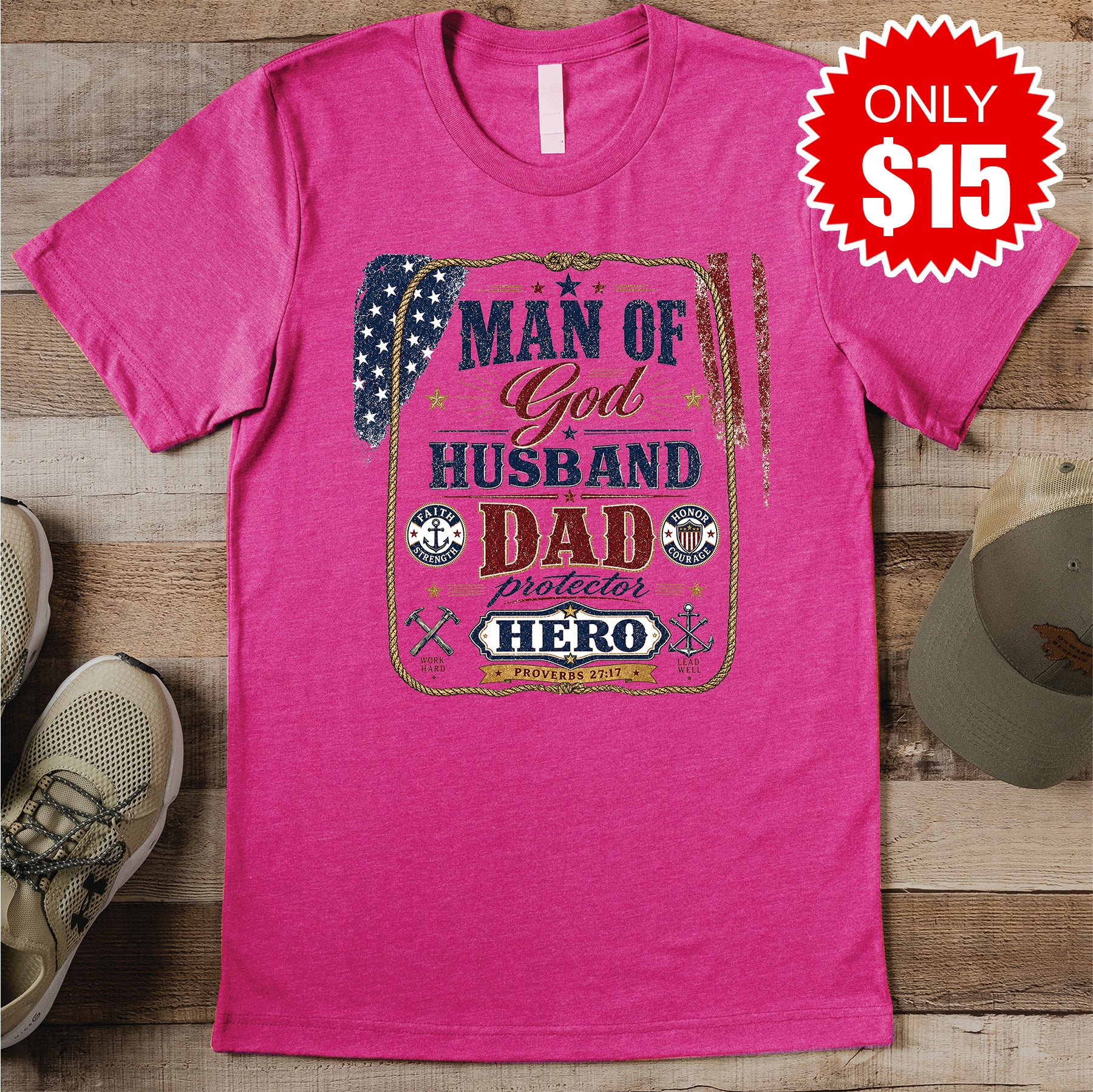 Man of God Tee - Heather Berry - 15