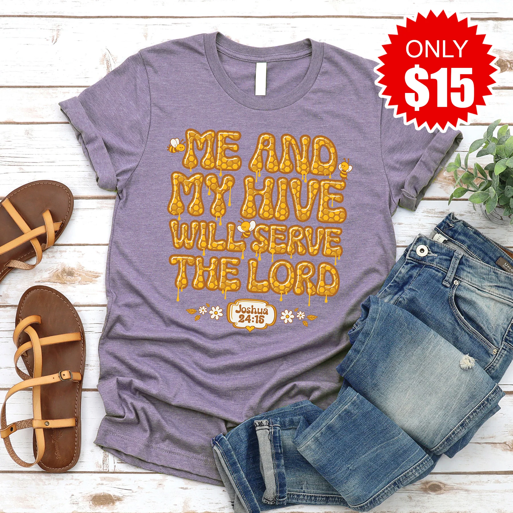 Me and My Hive Tee - Heather Deep Purple - 15