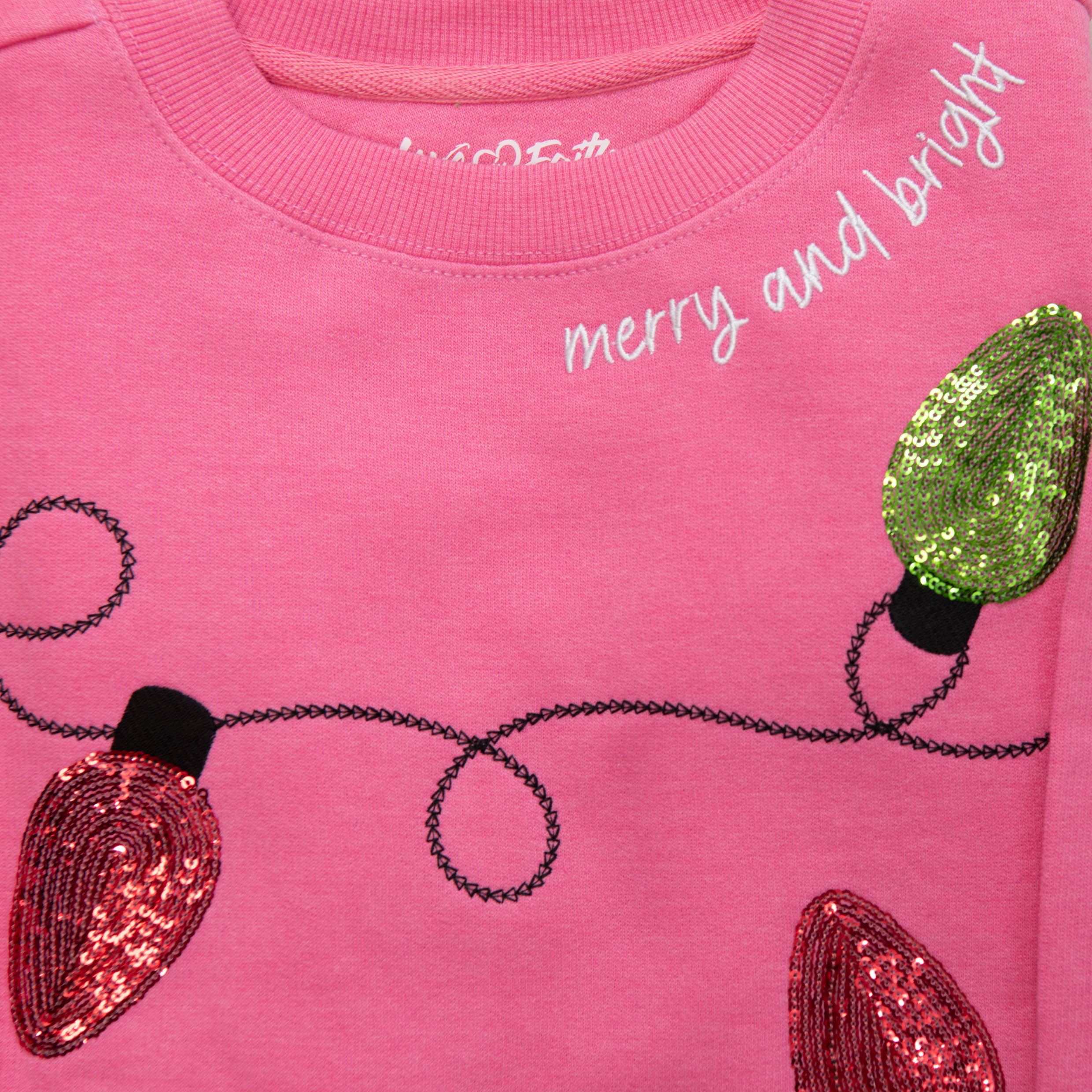 Embellished Merry and Bright Crewneck Sweatshirt - Image 4