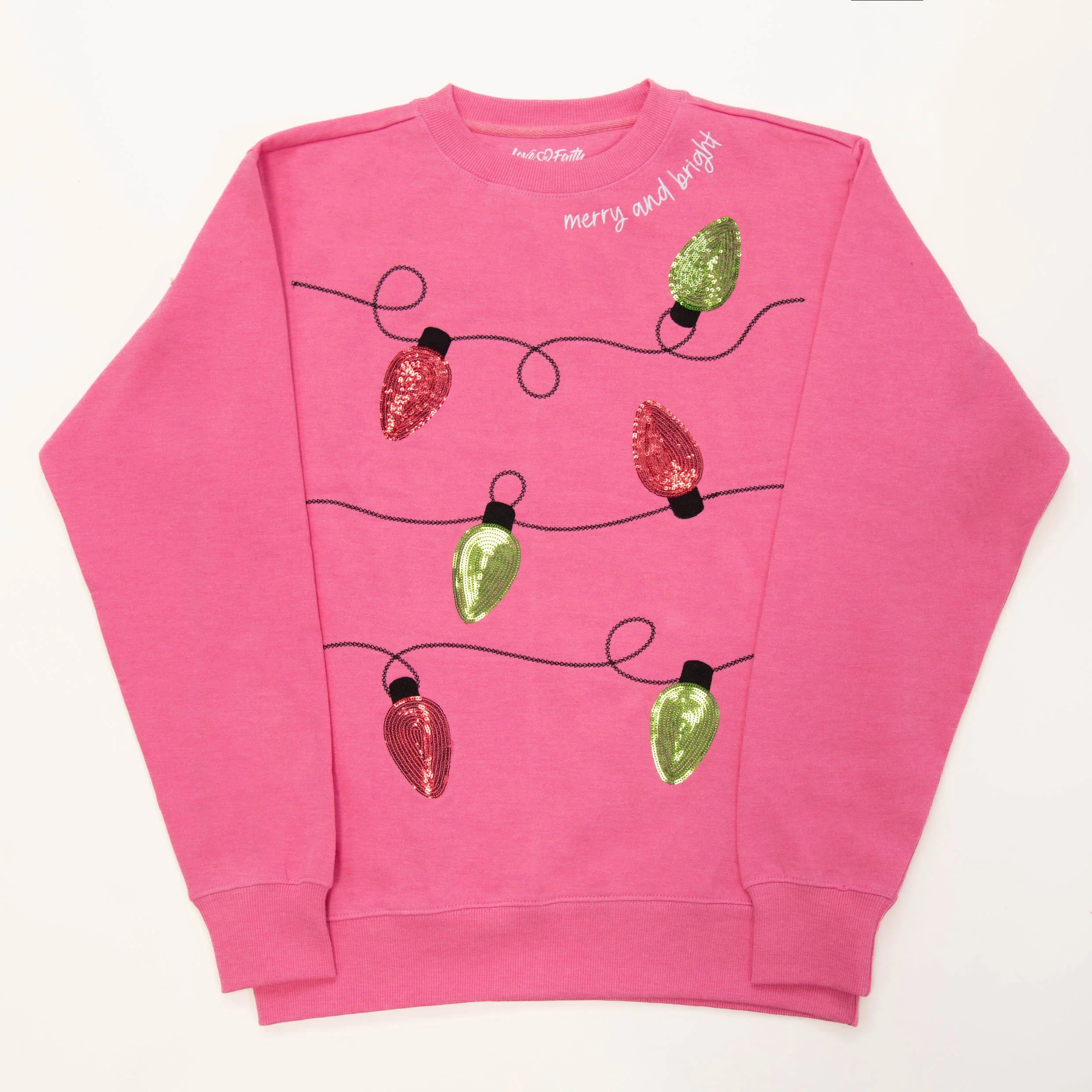 Embellished Merry and Bright Crewneck Sweatshirt - Image 5