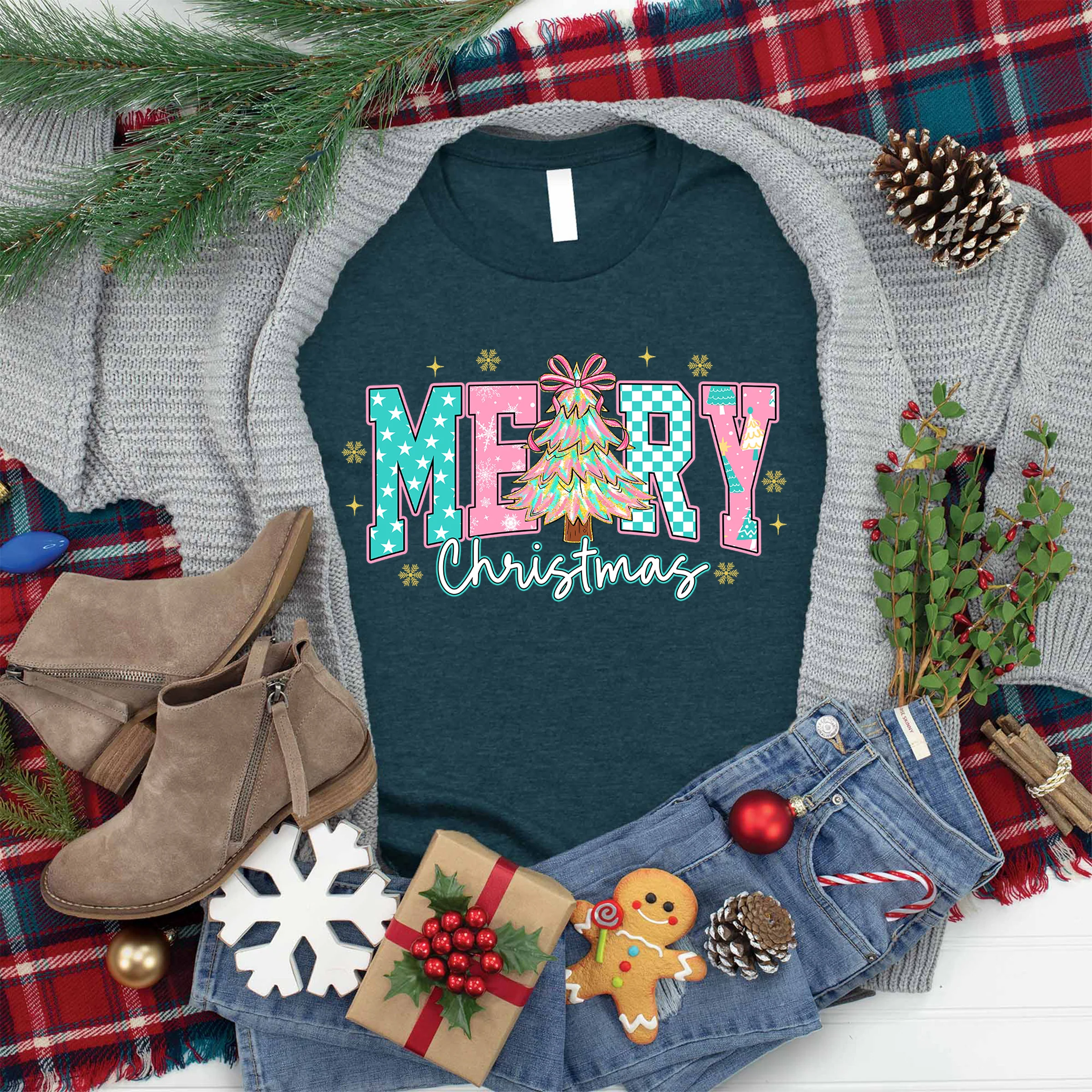 Merry Christmas Varsity Tee
