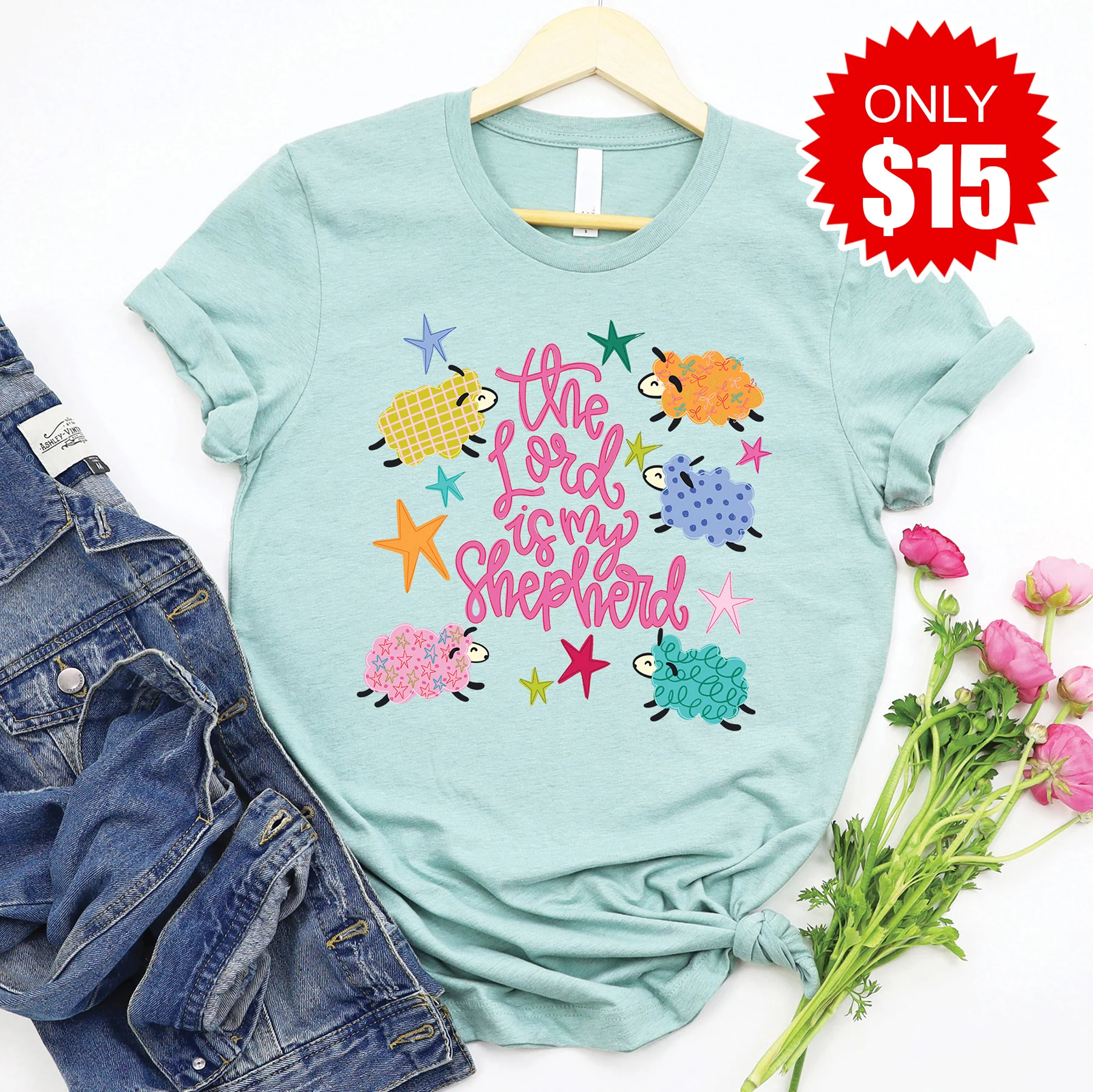 My Shepherd Tee - Heather Dusty Blue - 15
