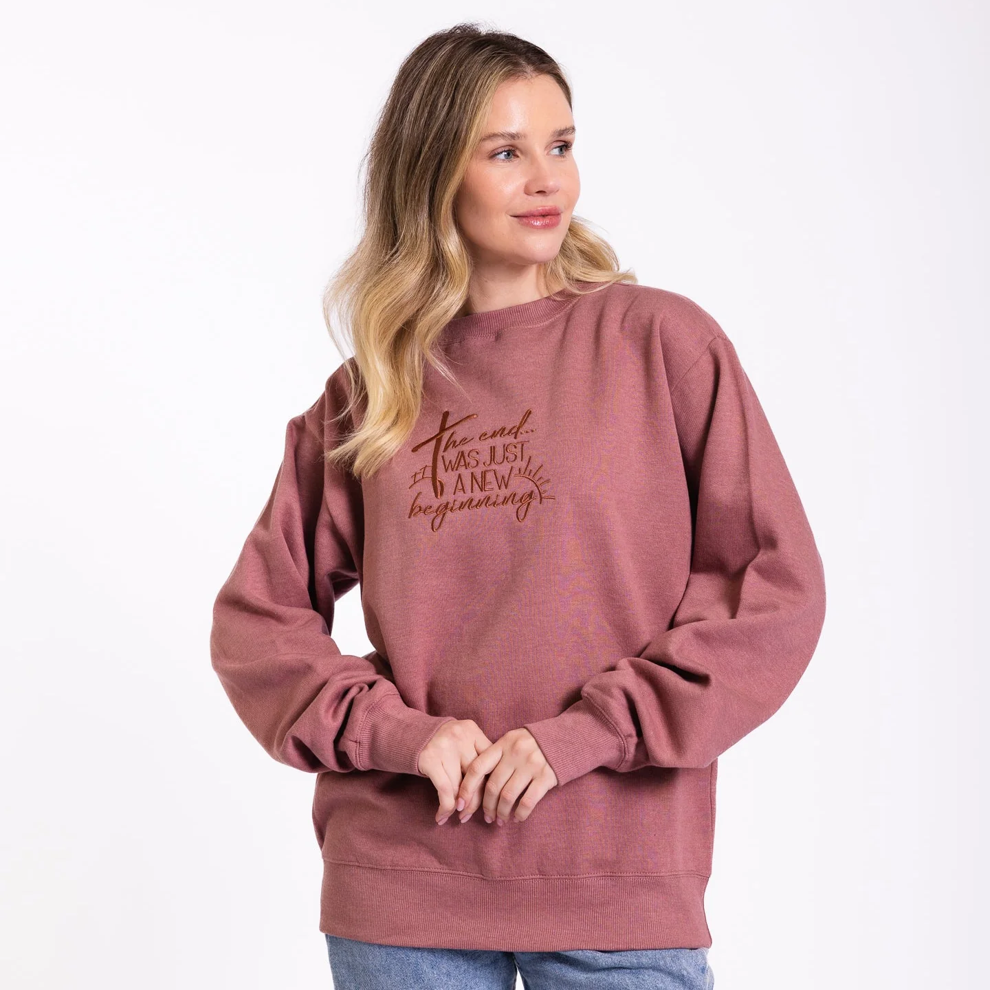Embroidered New Beginnings Sweatshirt - Image 2