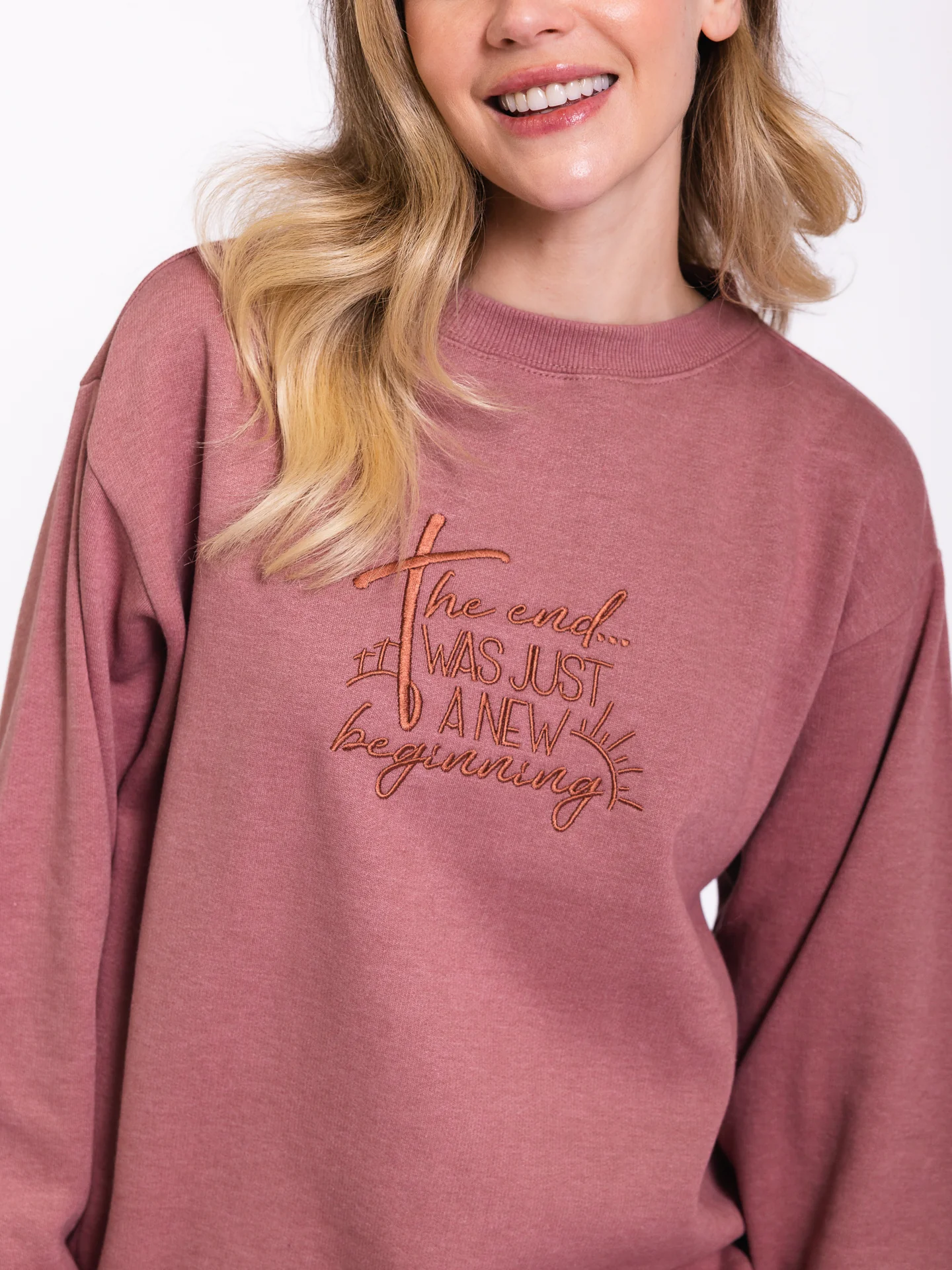 Embroidered New Beginnings Sweatshirt - Image 5
