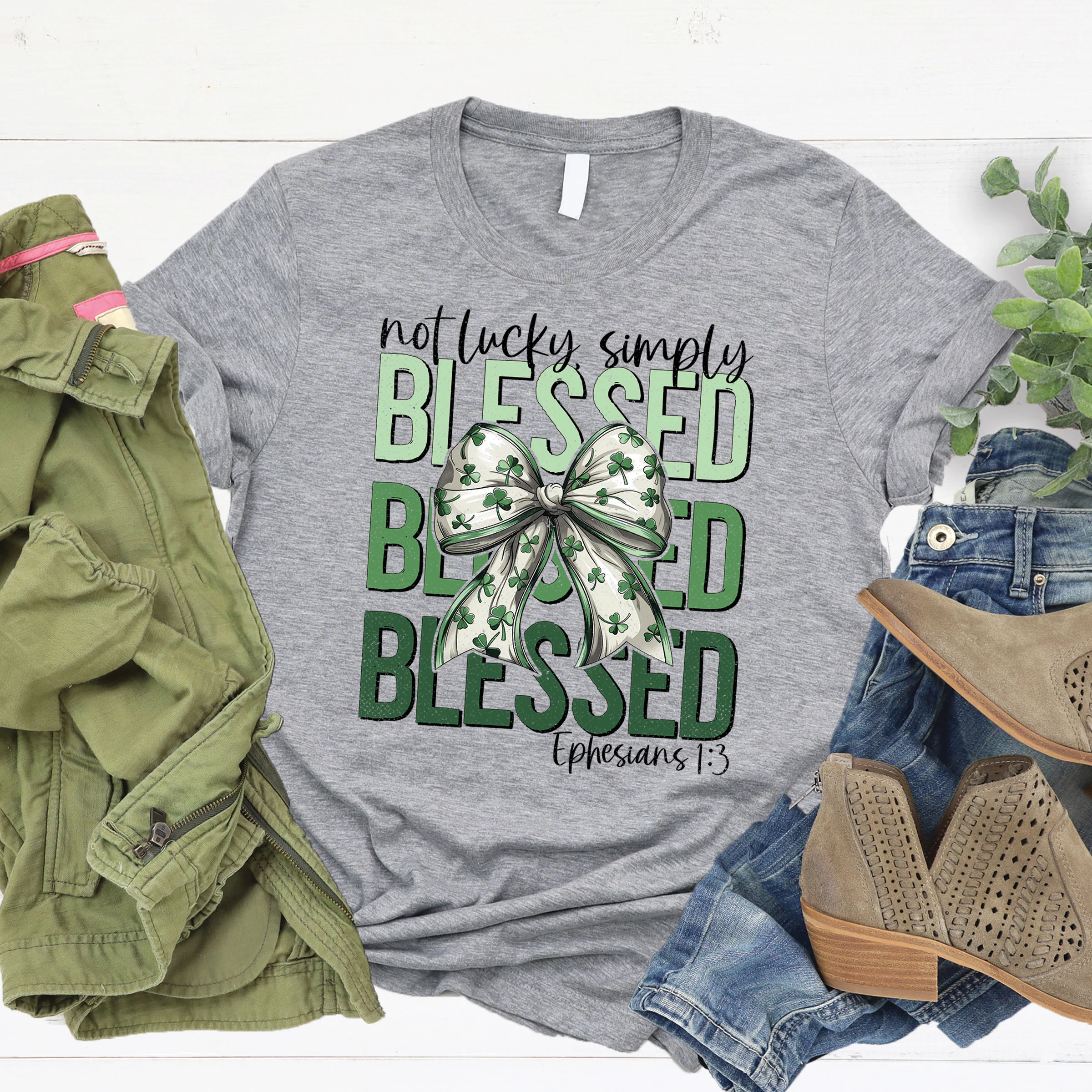 Not Lucky Simply Blessed Tee - Image 2